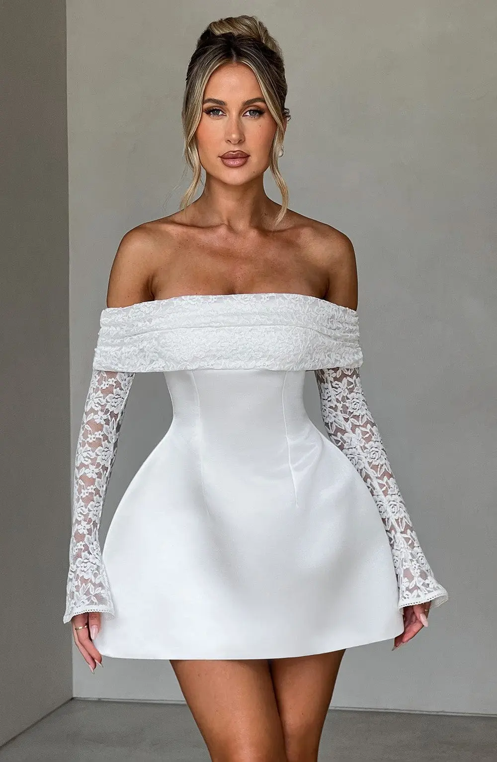 Georgianna Mini Dress - Ivory - Image 2