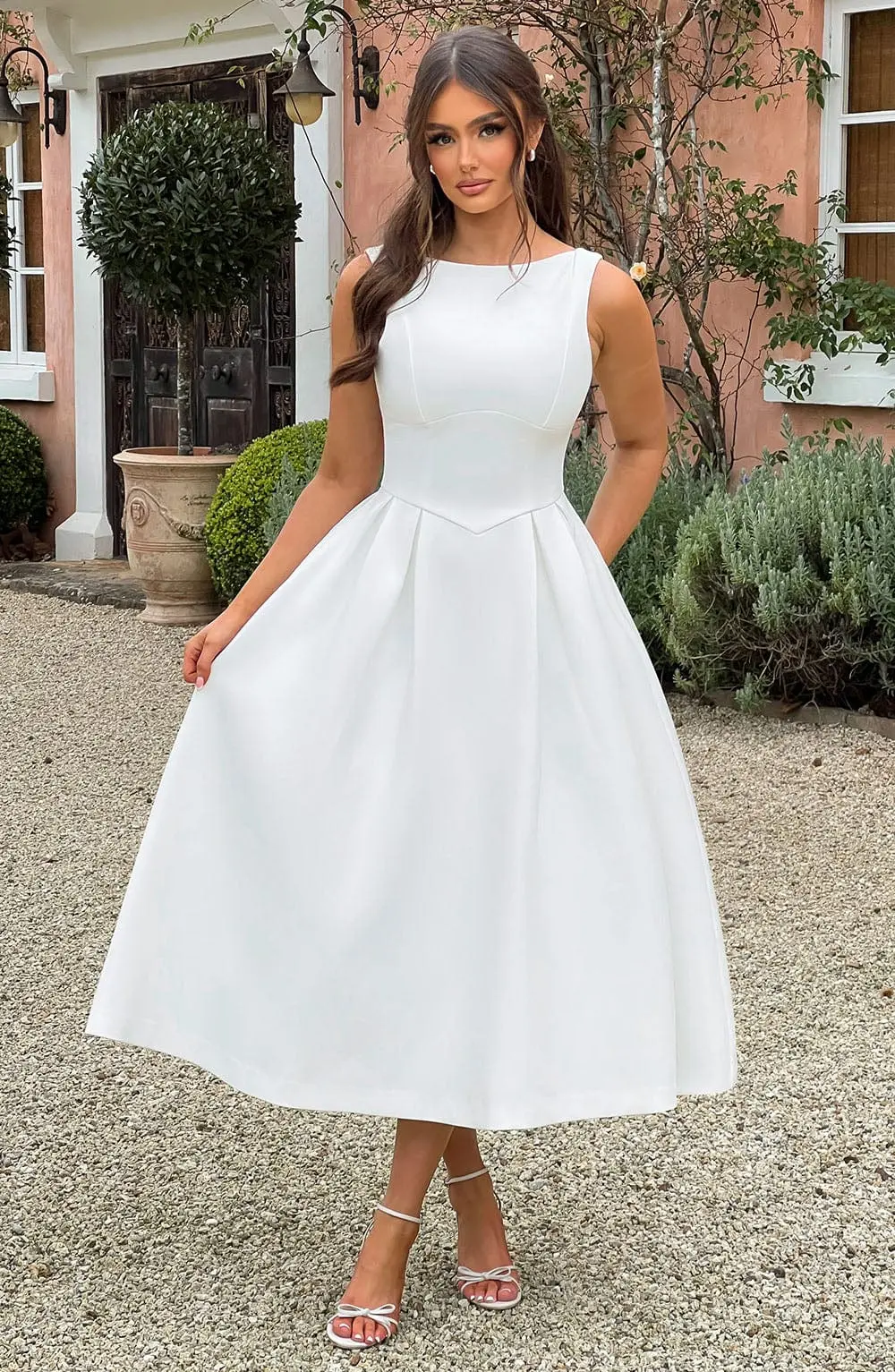 Clarabella Midi Dress - Ivory - Image 18