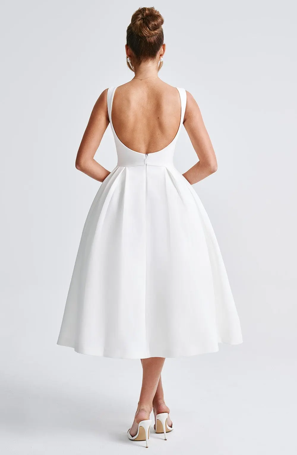 Clarabella Midi Dress - Ivory - Image 17