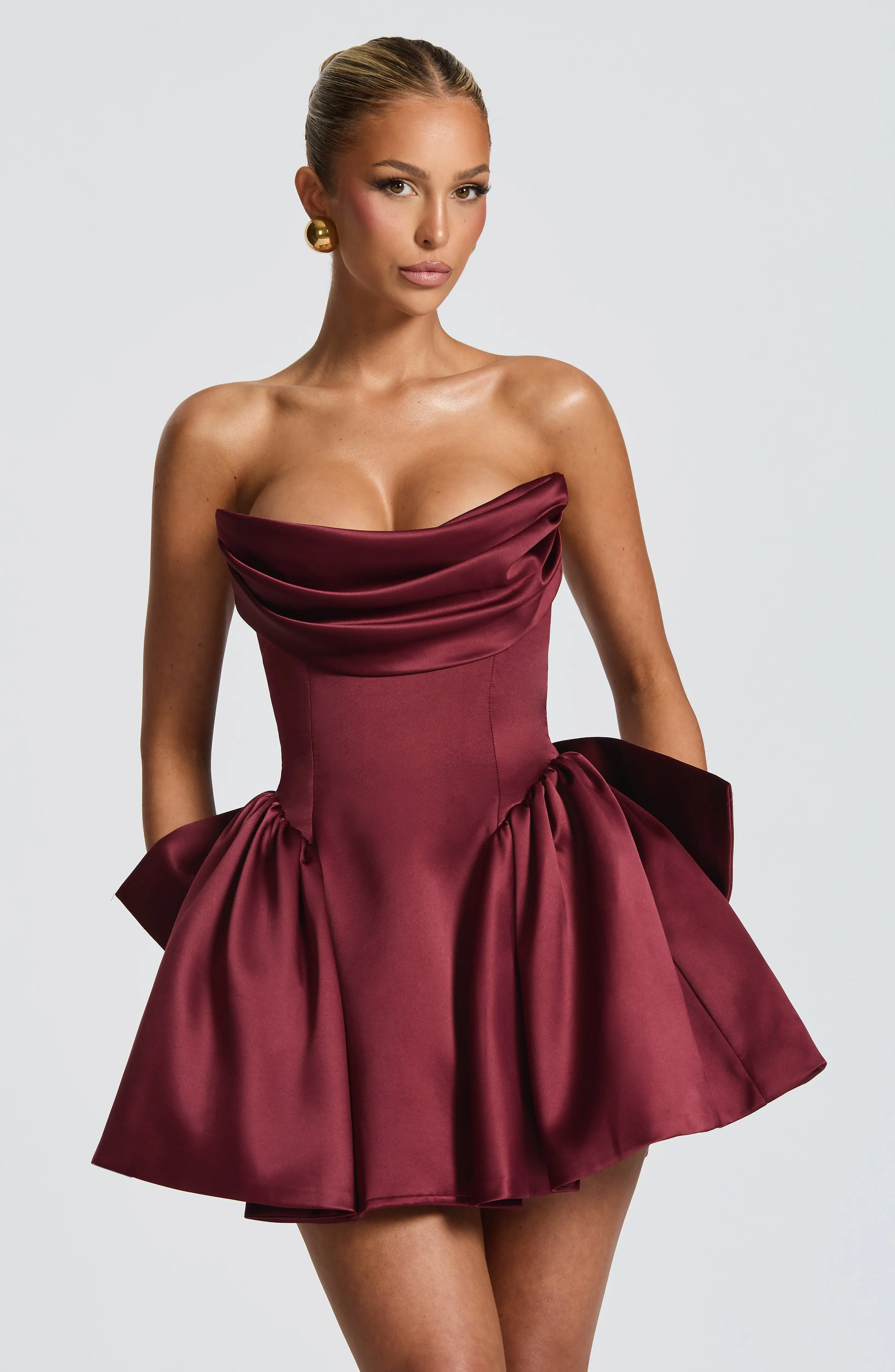 Trinity Mini Dress - Cherry Lacquer - Image 7