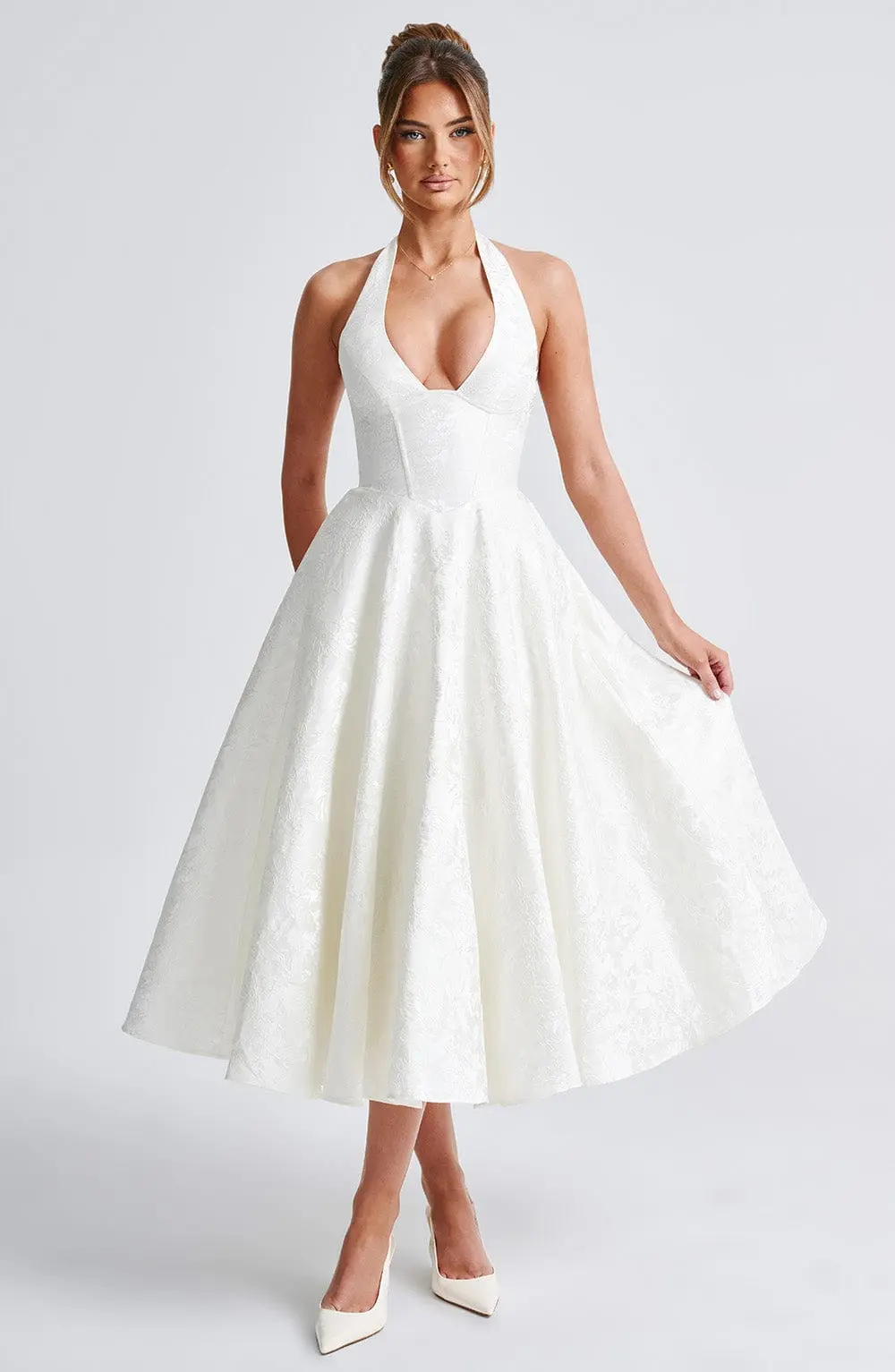 Effie Midi Dress - Ivory - Image 15
