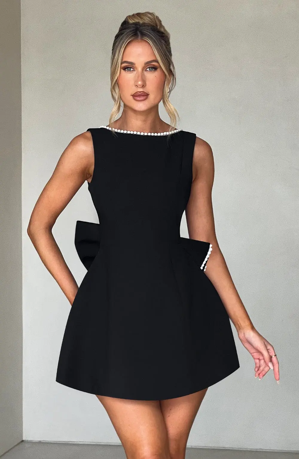 Carrie Mini Dress - Black - Image 4