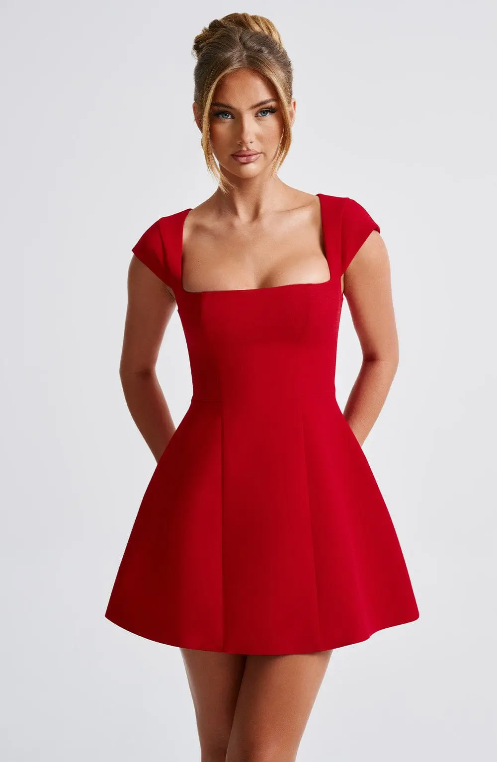 Lena Mini Dress - Red - Image 8