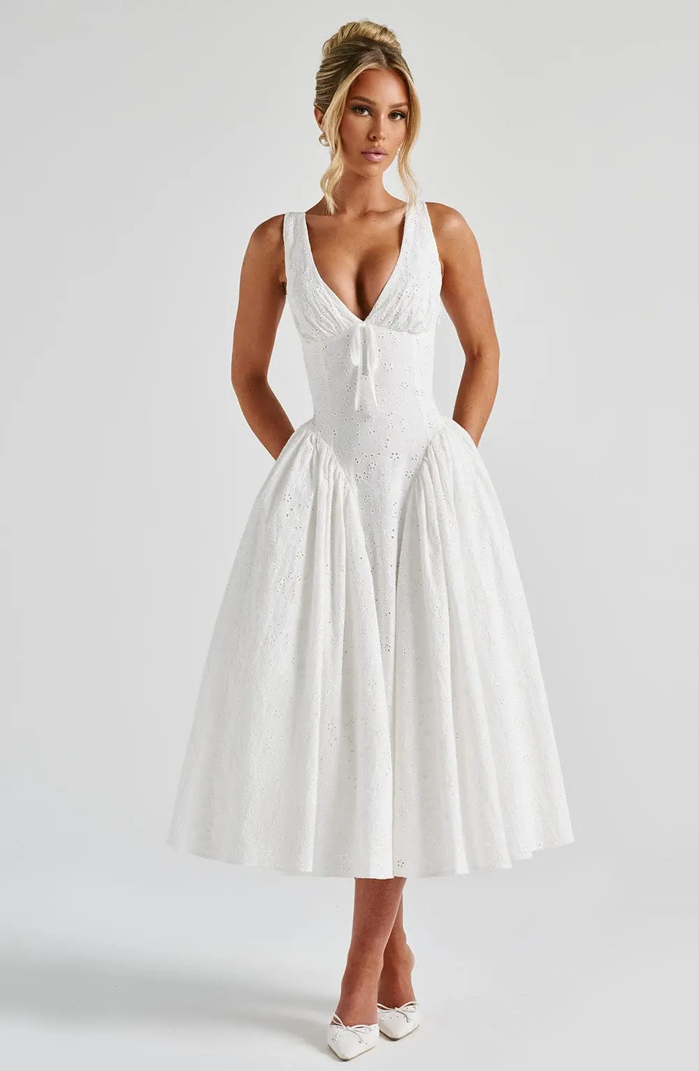 Monroe Midi Dress - Ivory - Image 4