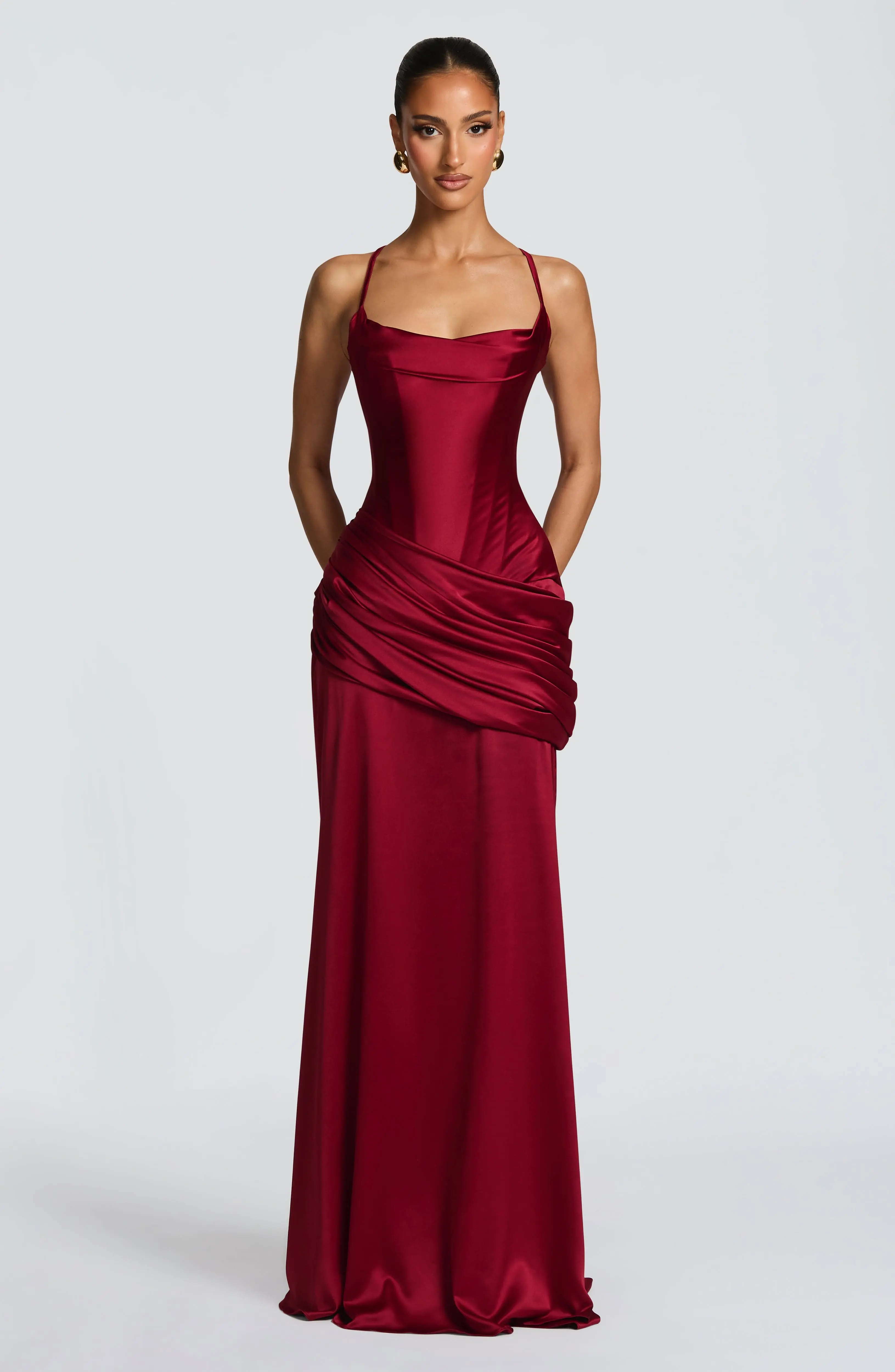 Connie Gown - Burgundy - Image 4