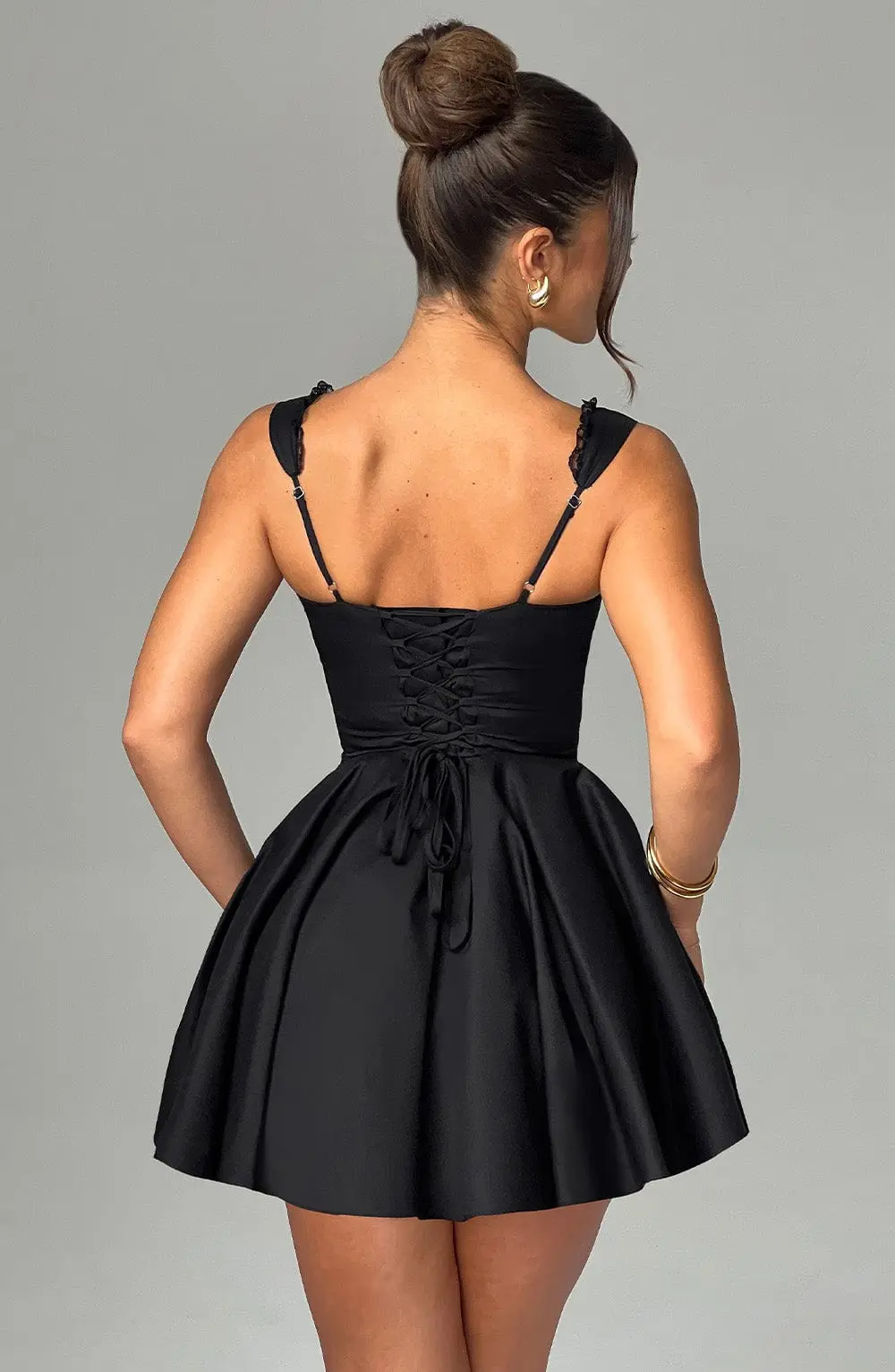 Antonella Mini Dress - Black - Image 5