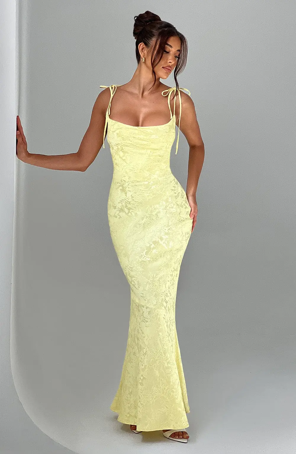 Whitney Maxi Dress - Lemon - Image 5