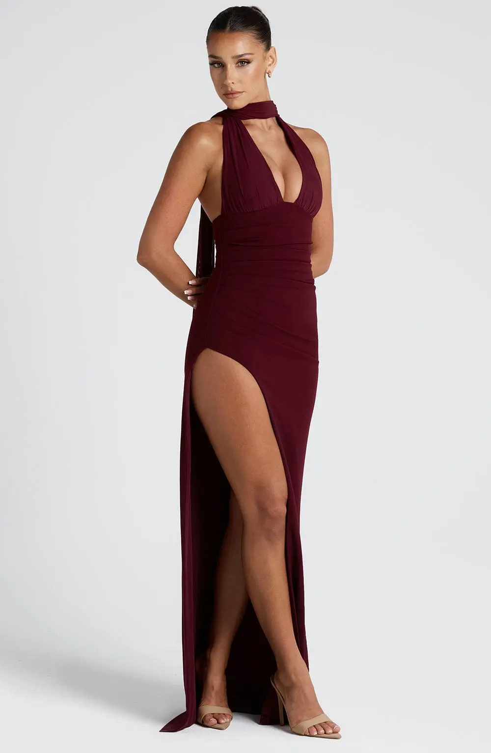 Paulina Maxi Dress - Cherry Lacquer - Image 2