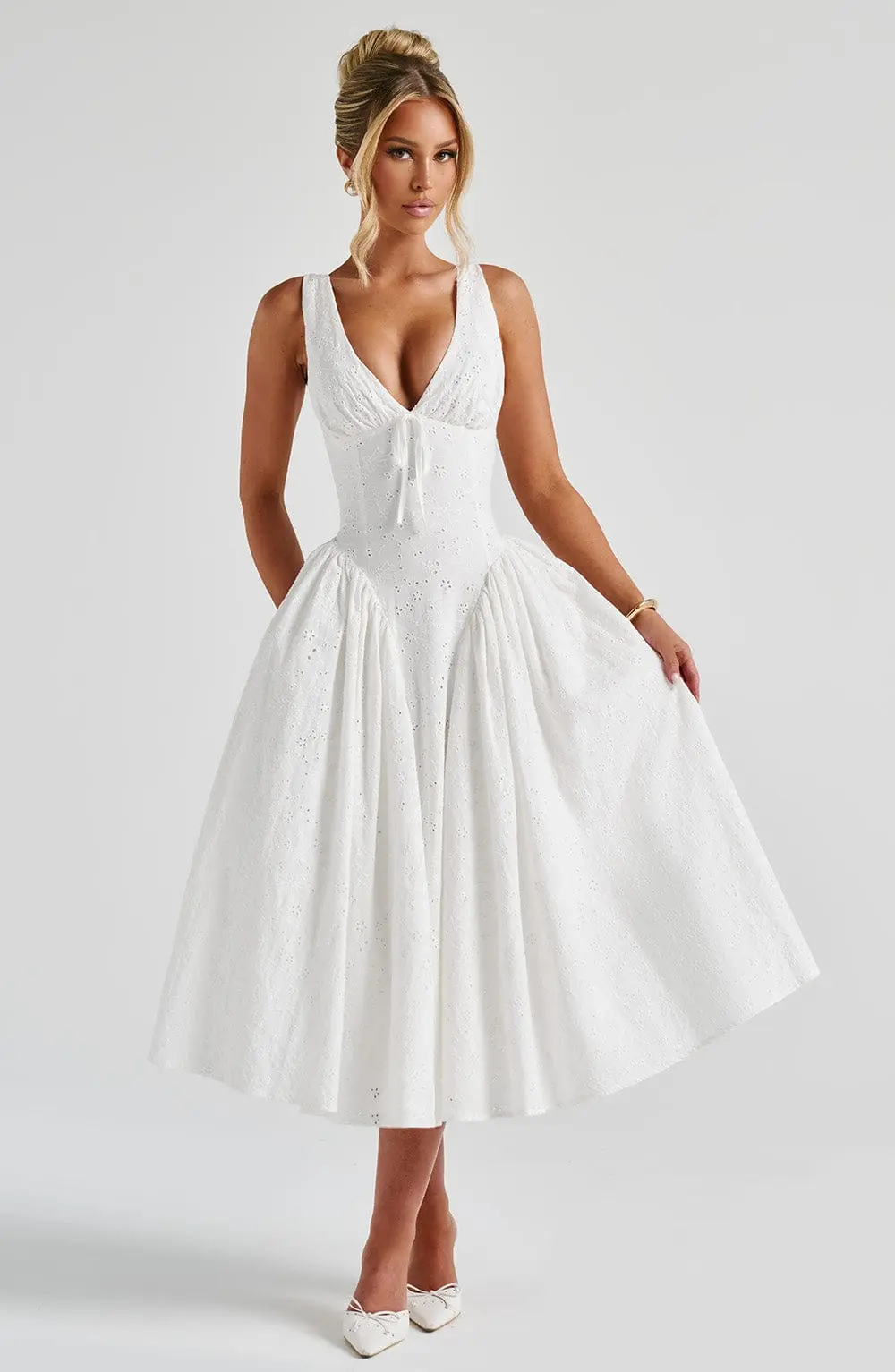 Monroe Midi Dress - Ivory - Image 2