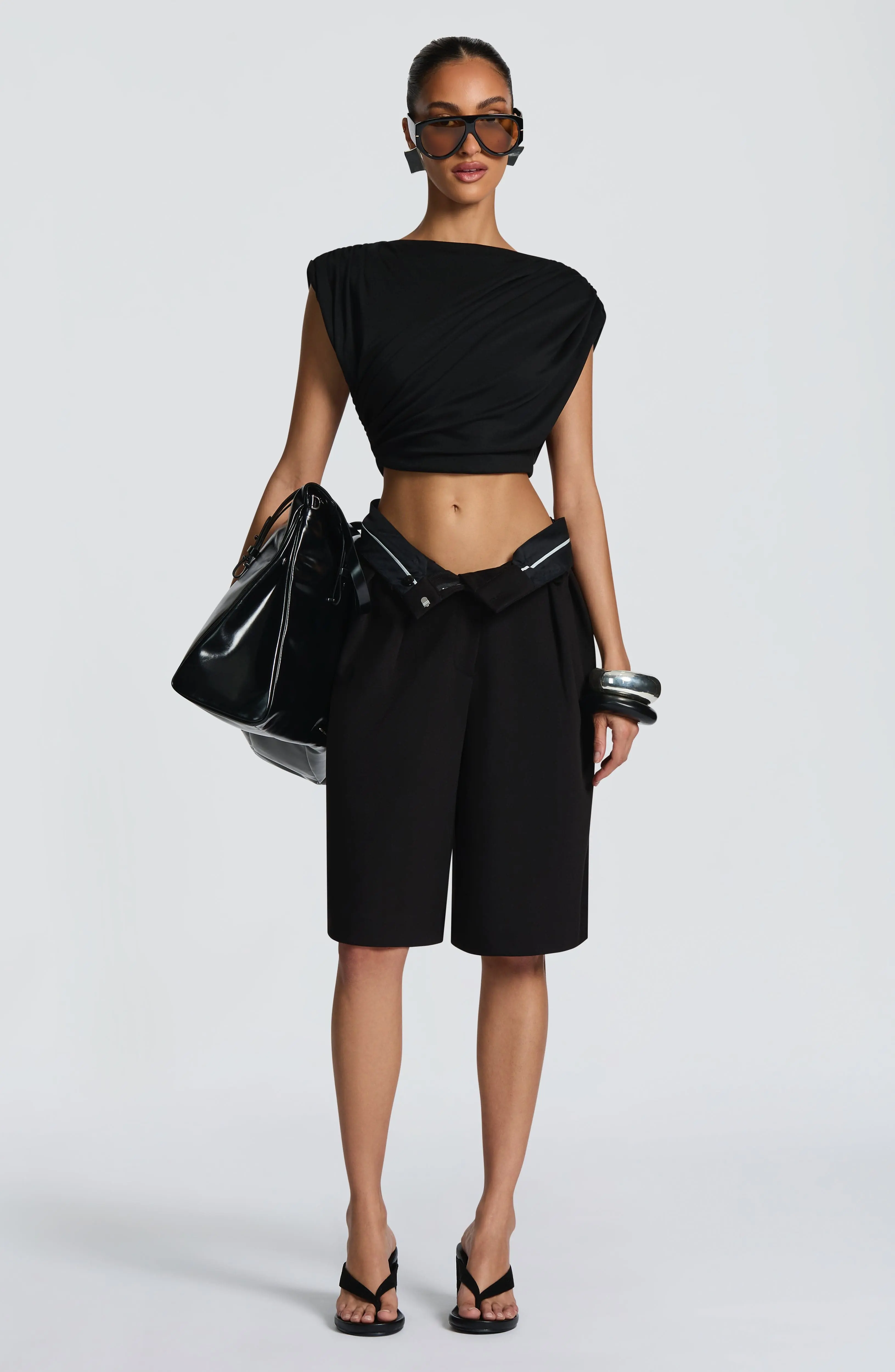 Ausra Bermuda Shorts - Black - Image 3