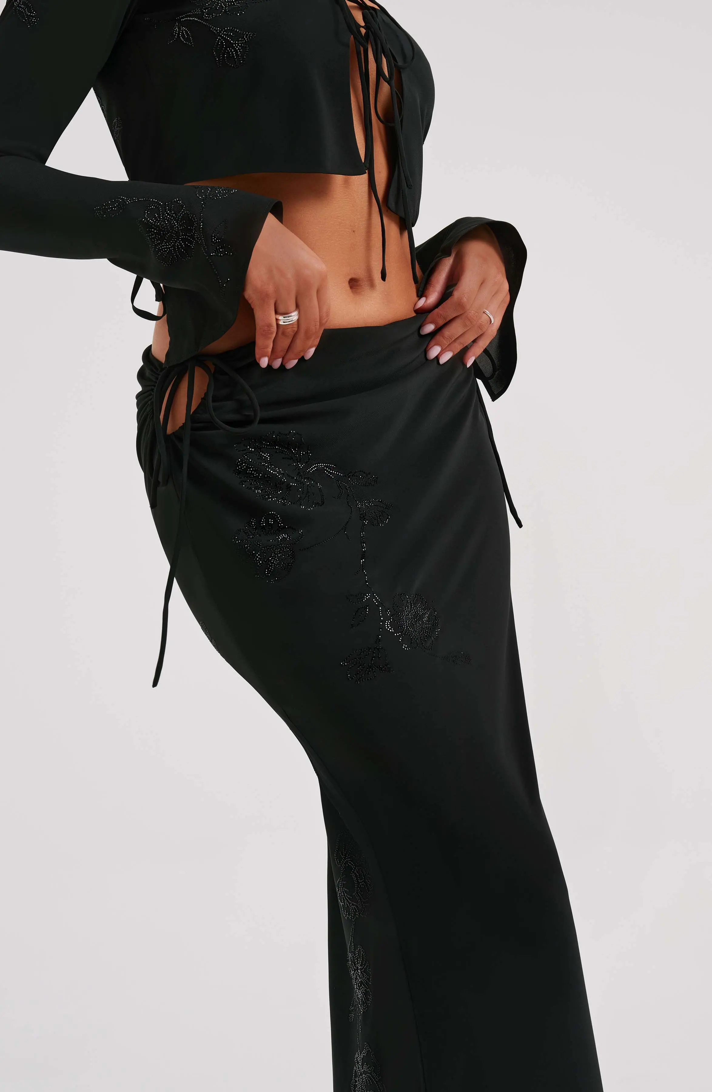 Tana Maxi Skirt - Black - Image 3