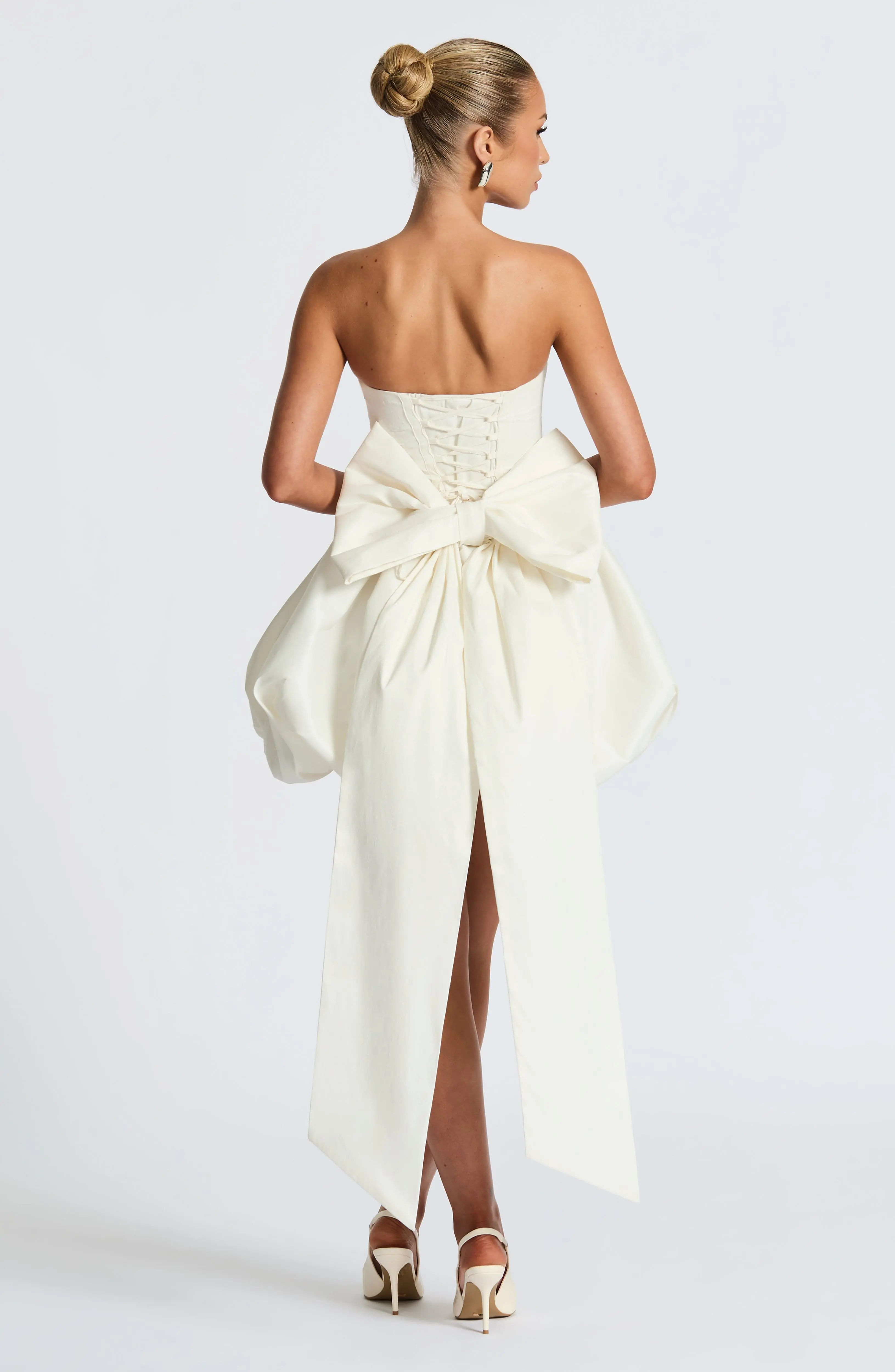 Lotus Mini Dress - Ivory - Image 10