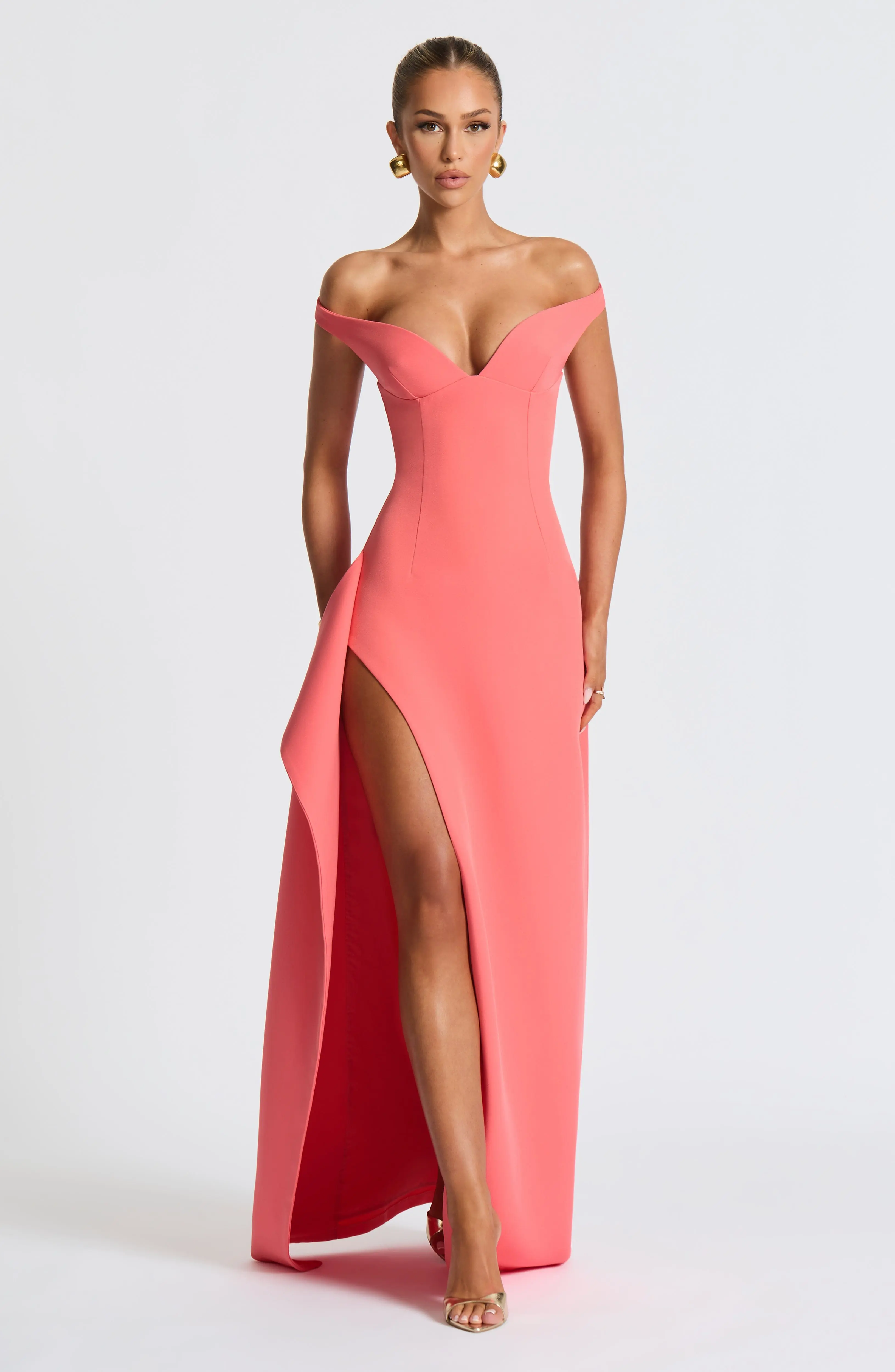 Khalesia Maxi Dress - Coral Pink - Image 6