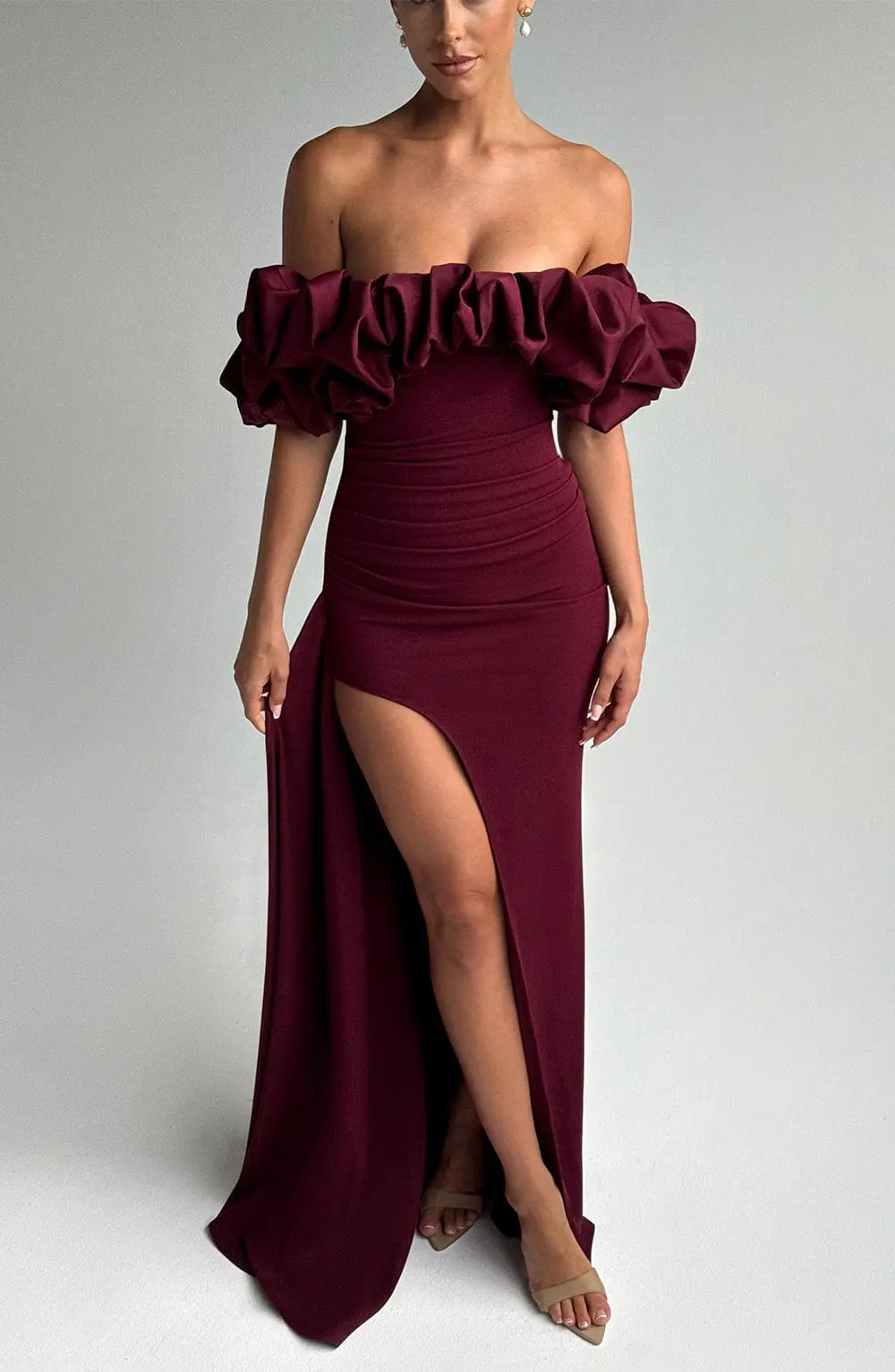 Elsie Maxi Dress - Cherry Lacquer - Image 3