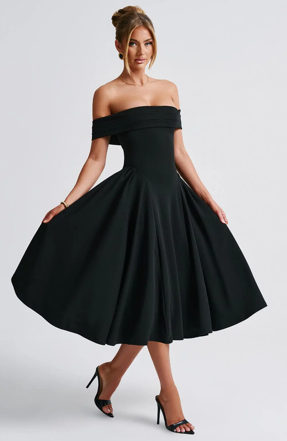 Miranda Midi Dress - Black - Image 2