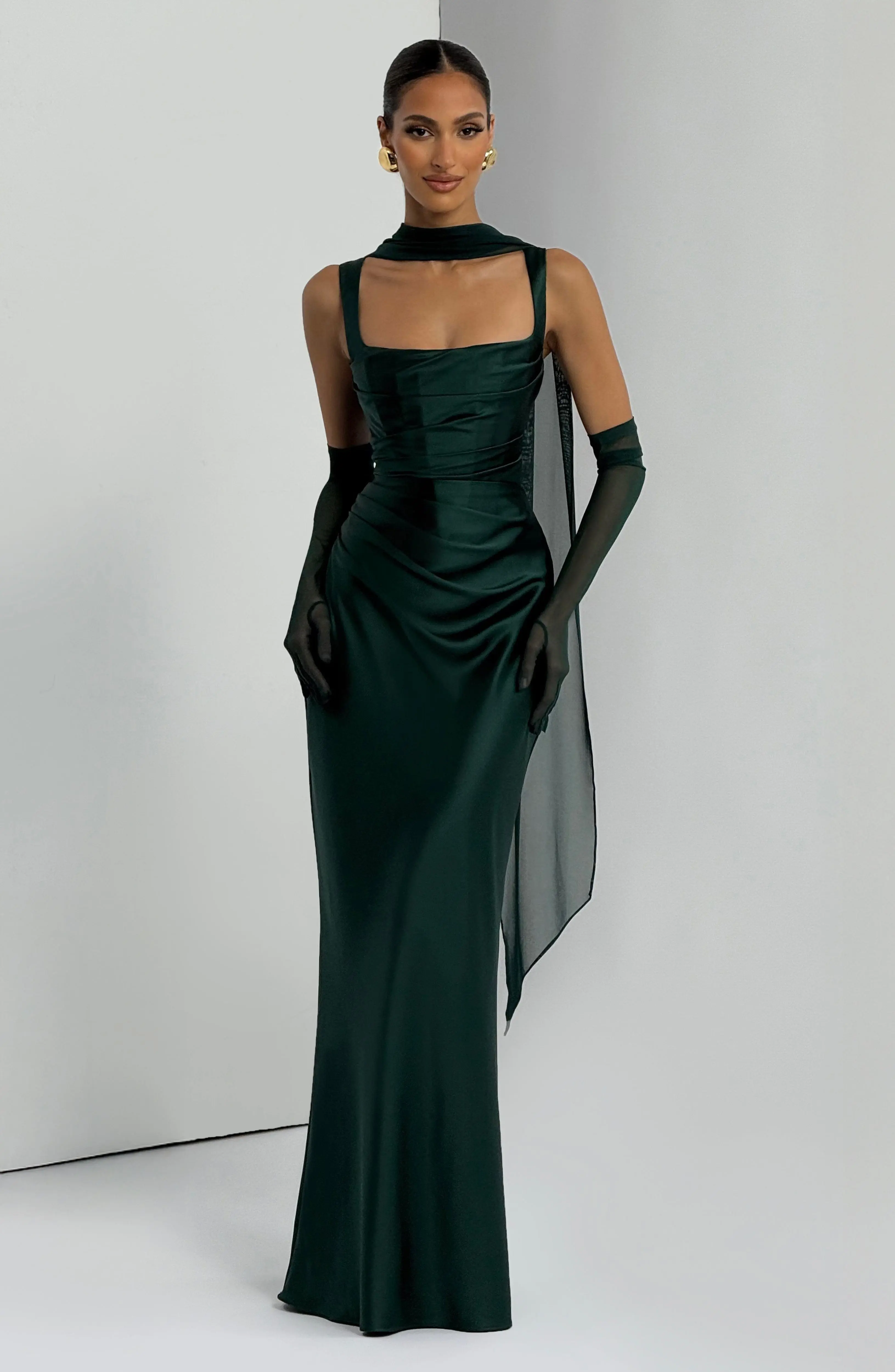 Calanthe Maxi Dress - Emerald - Image 9