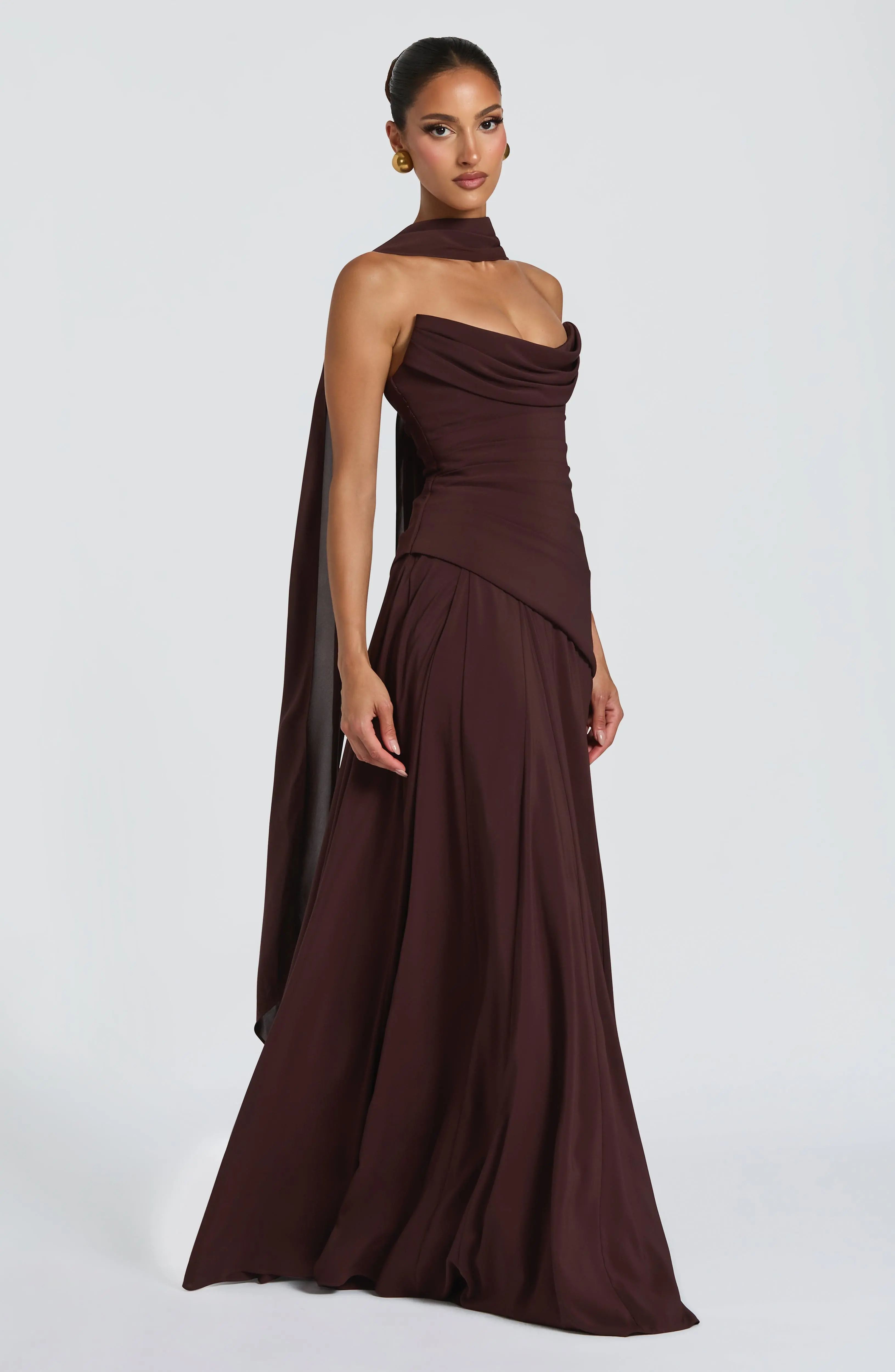 Mila Scarf - Plum Brown - Image 4