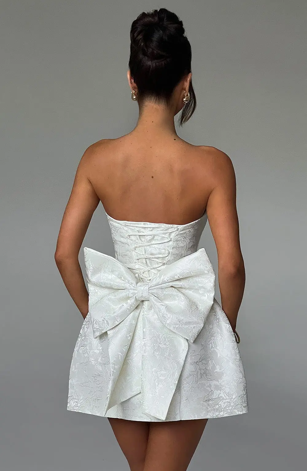 Elenora Mini Dress - Ivory - Image 2