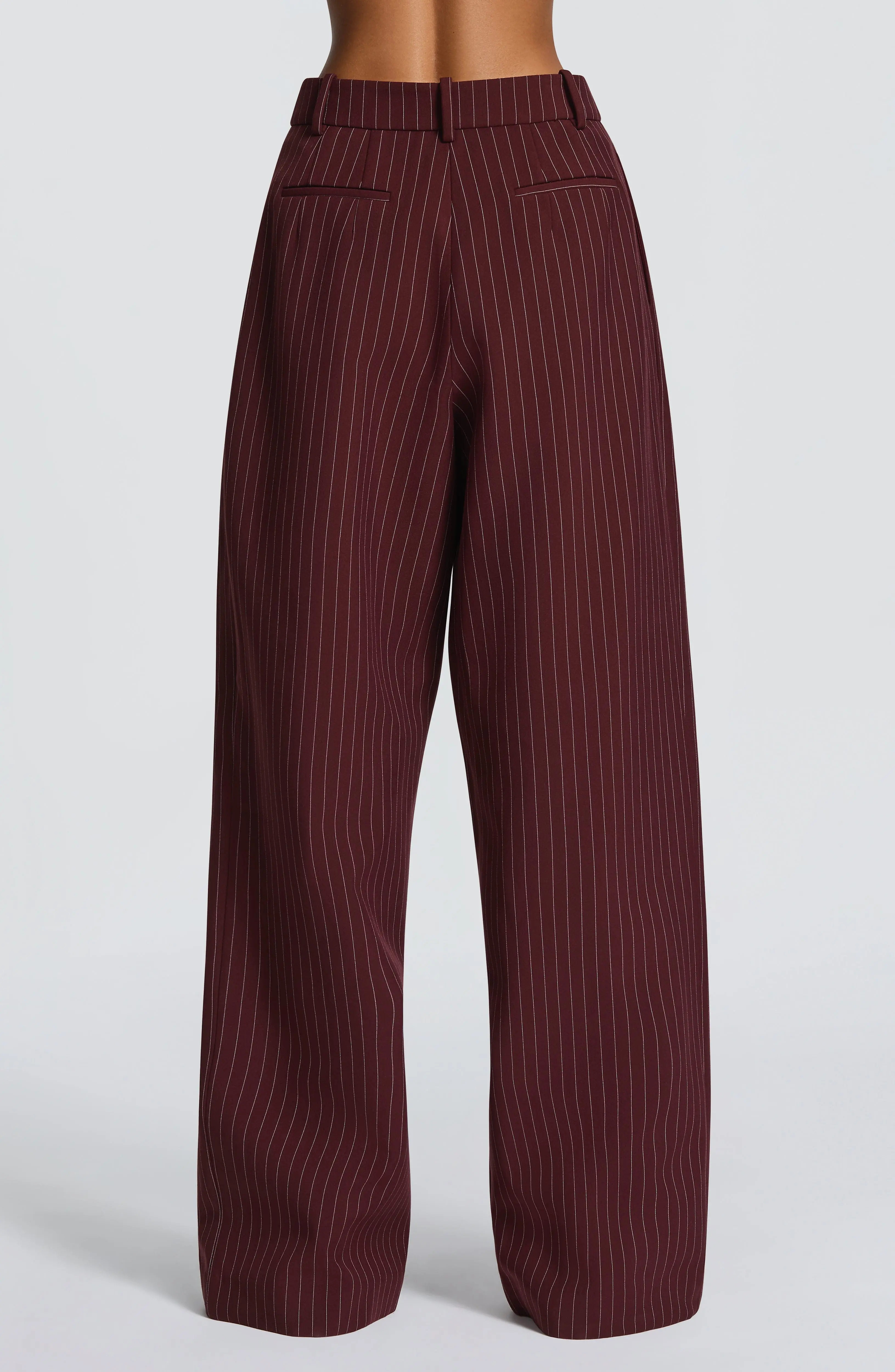 Kirsty Pants - Burgundy Pinstripe - Image 3
