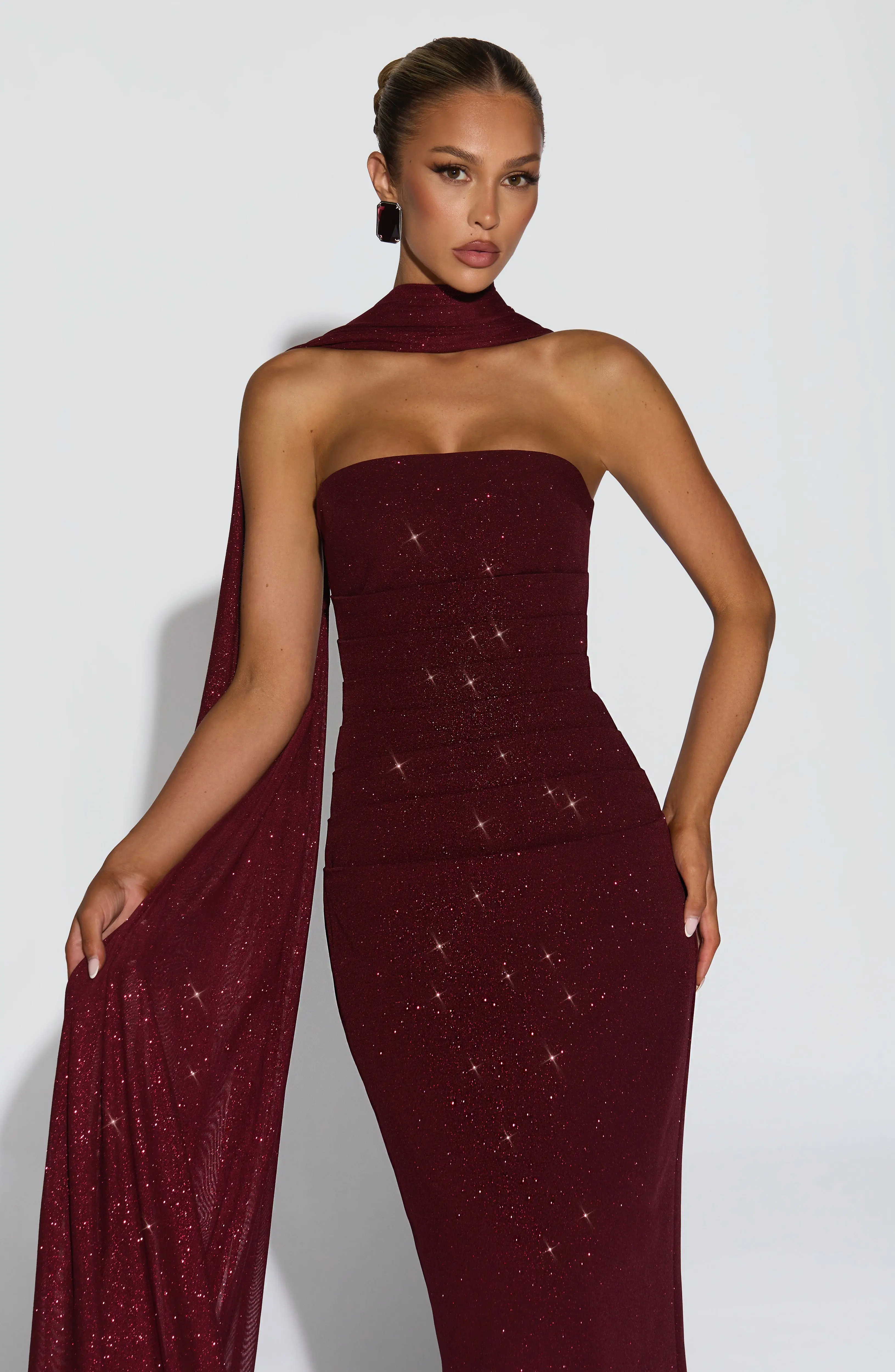 Agnes Shawl - Wine Sparkle - Image 9