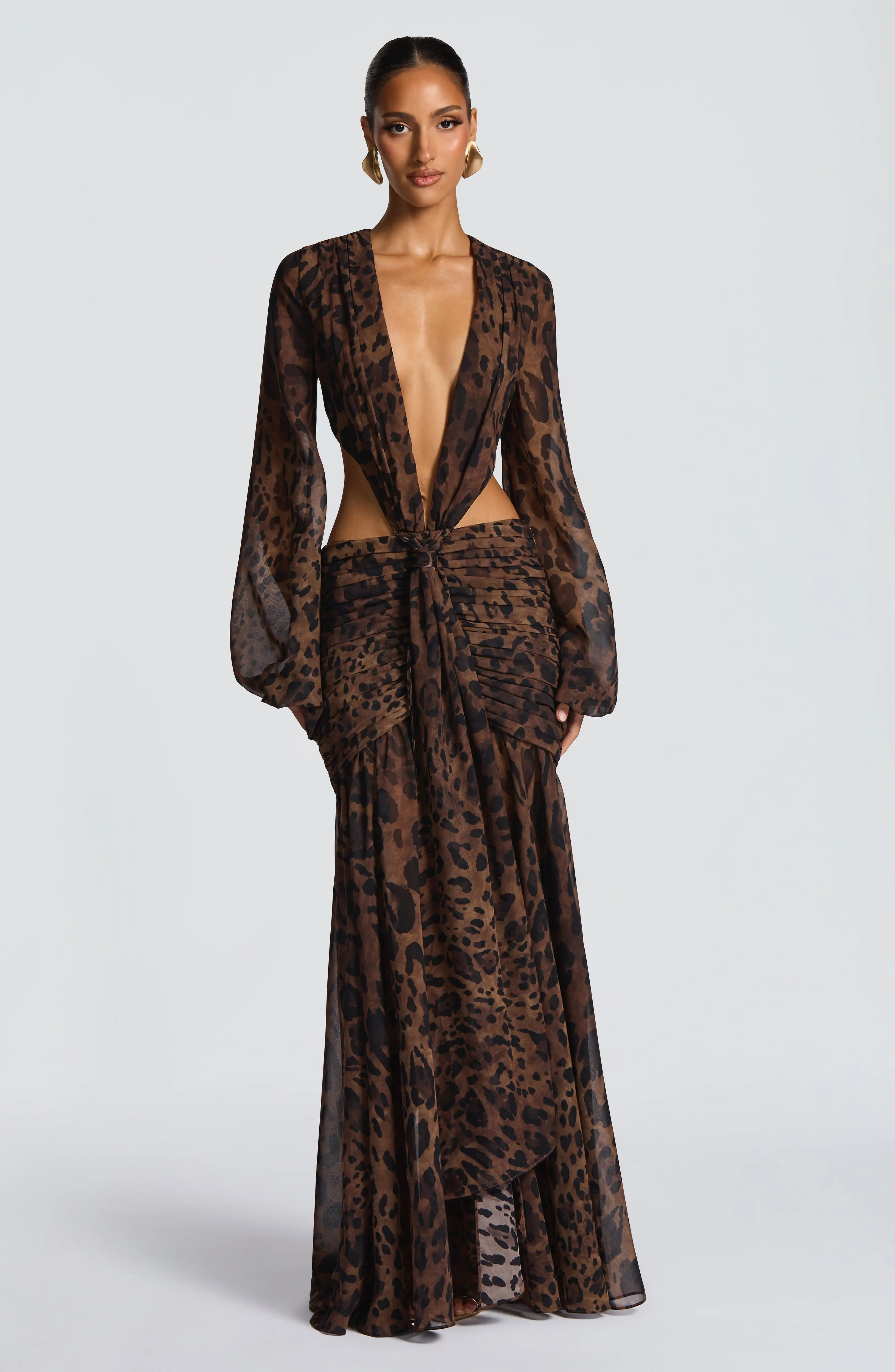 Andrina Maxi Dress - Leopard Print - Image 12