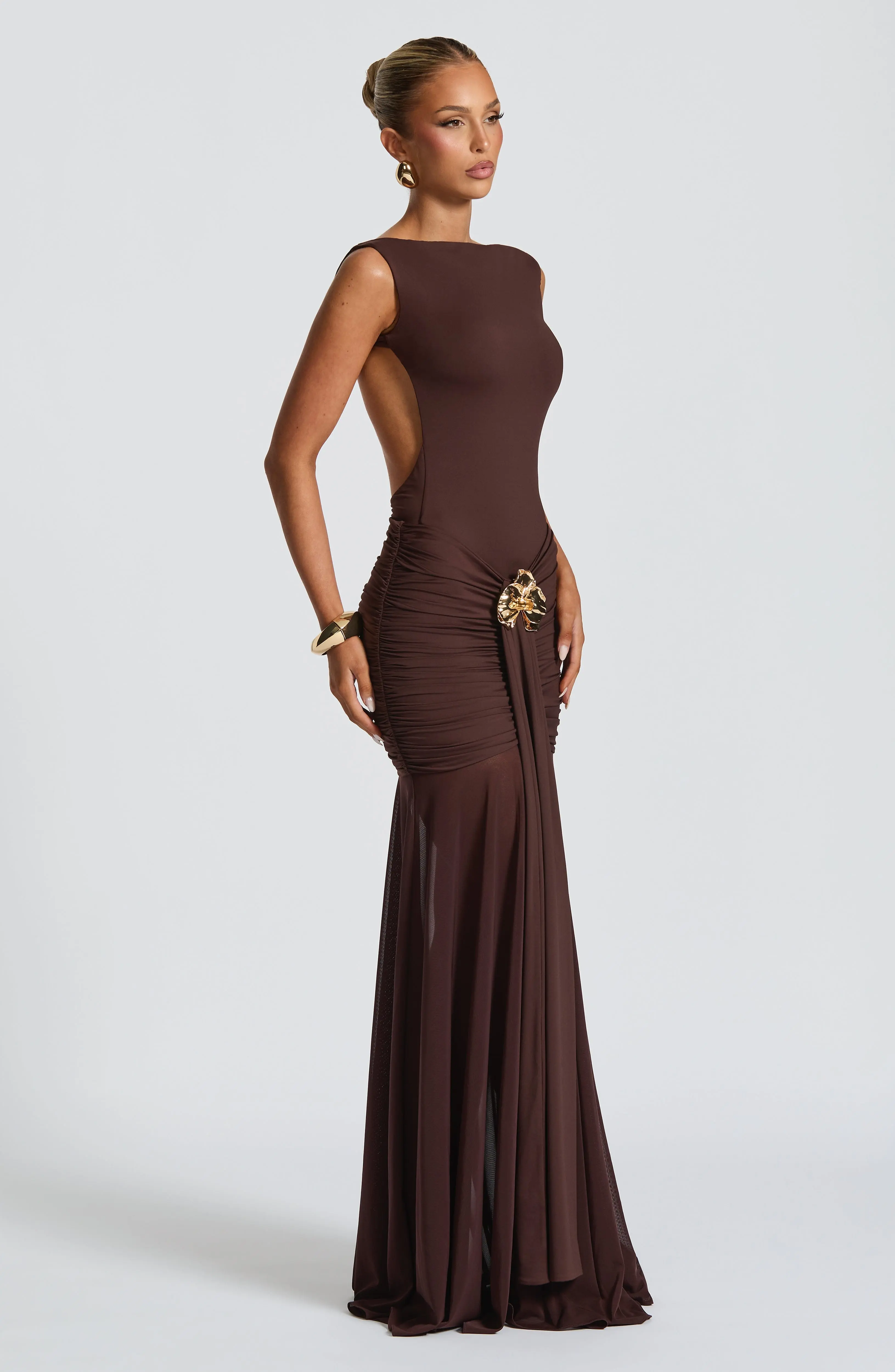 Fae Maxi Skirt - Plum Brown - Image 4