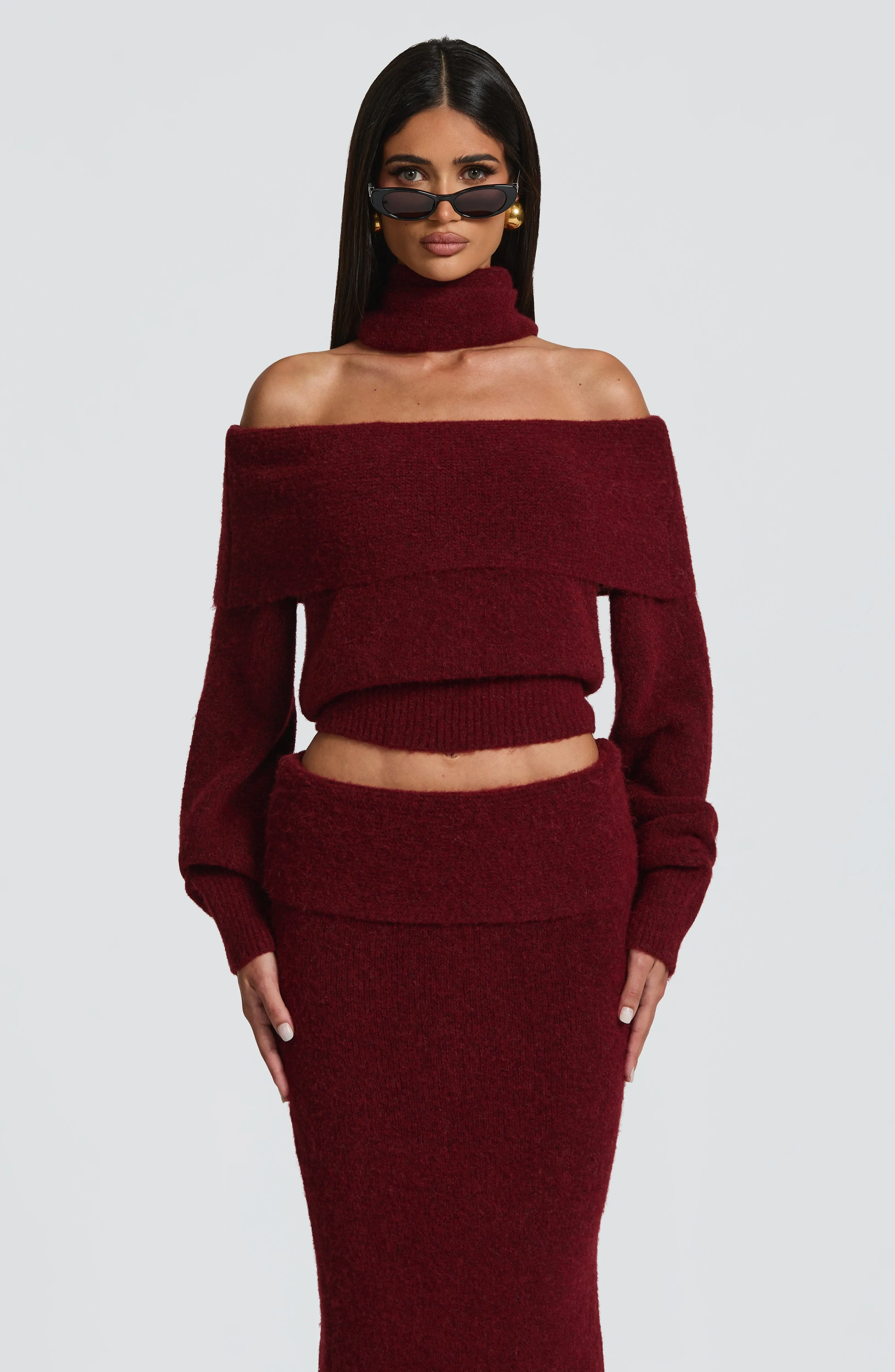 Andie Maxi Skirt - Burgundy - Image 5