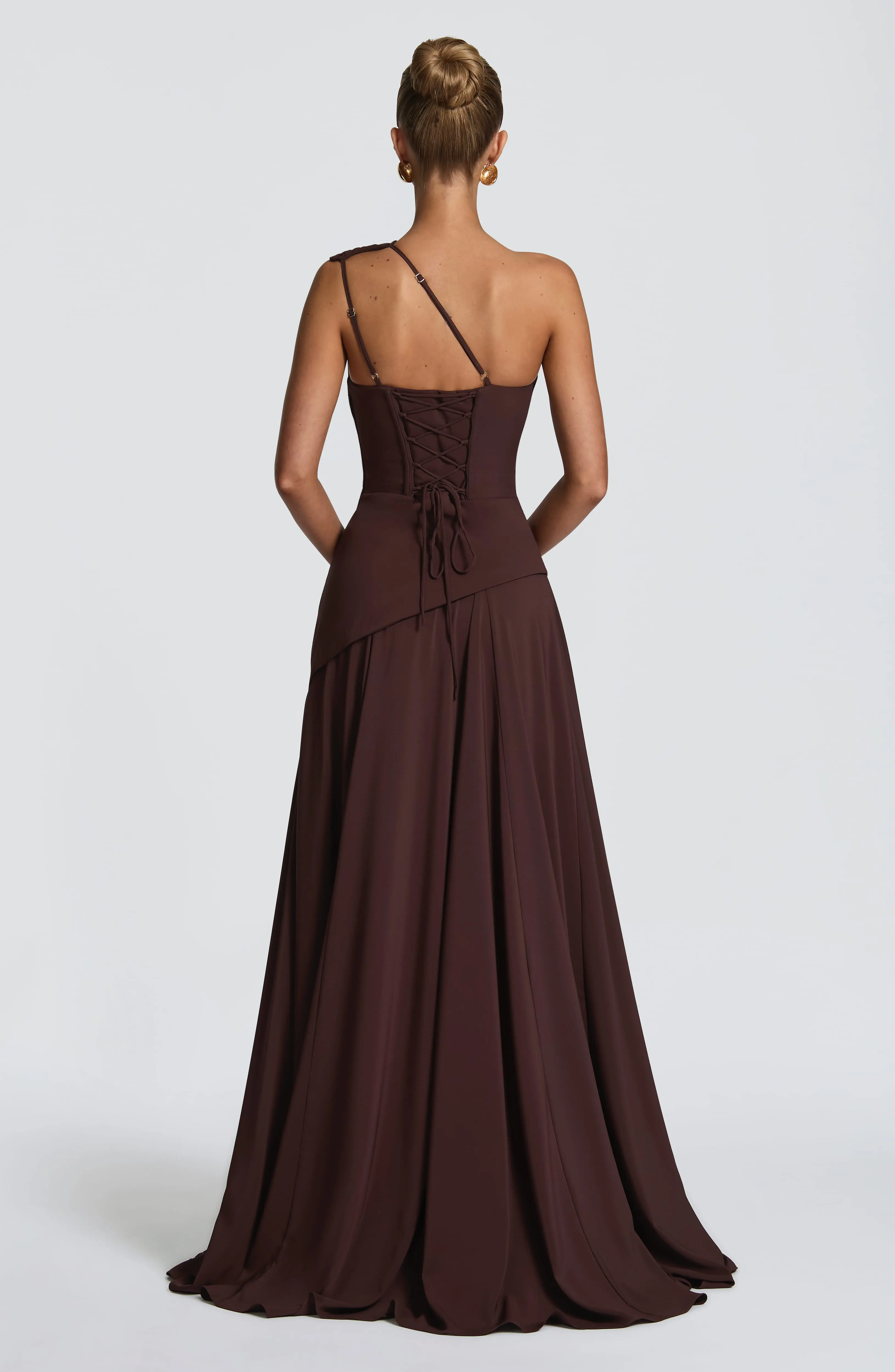 Bianca Maxi Dress - Plum Brown - Image 2