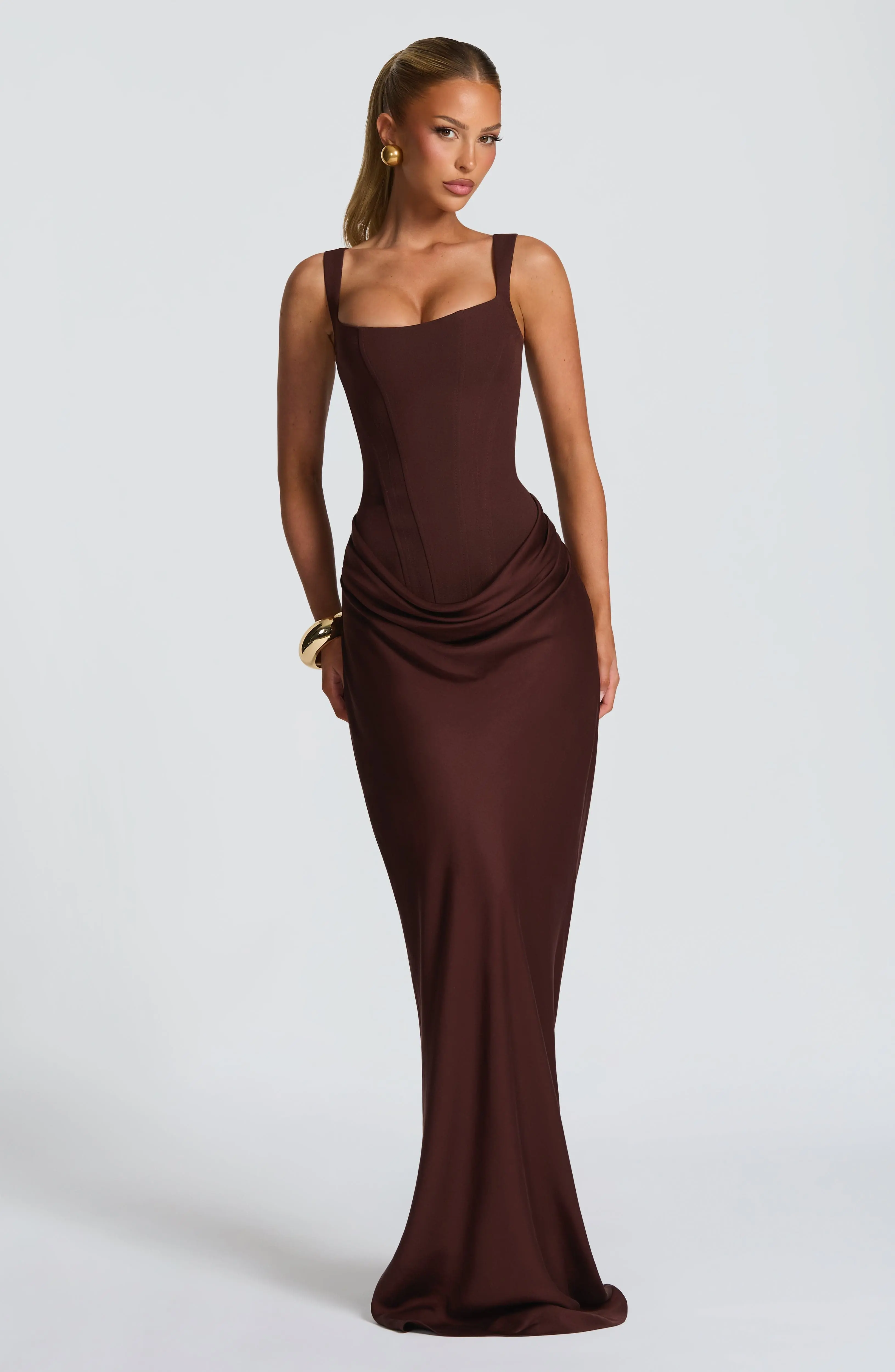 Cornelia Maxi Dress - Plum Brown - Image 2