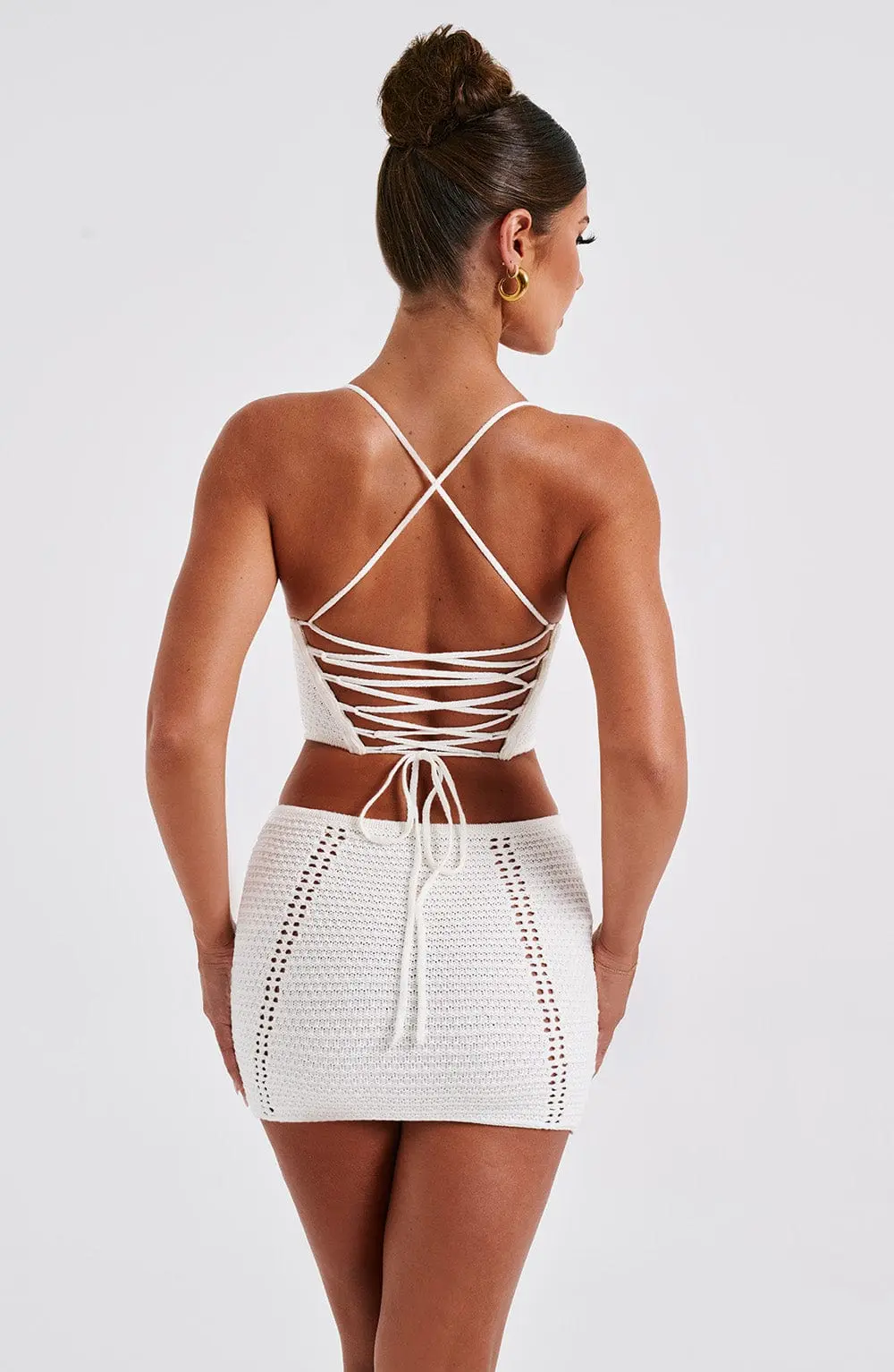 Selma Mini Skirt - White - Image 5