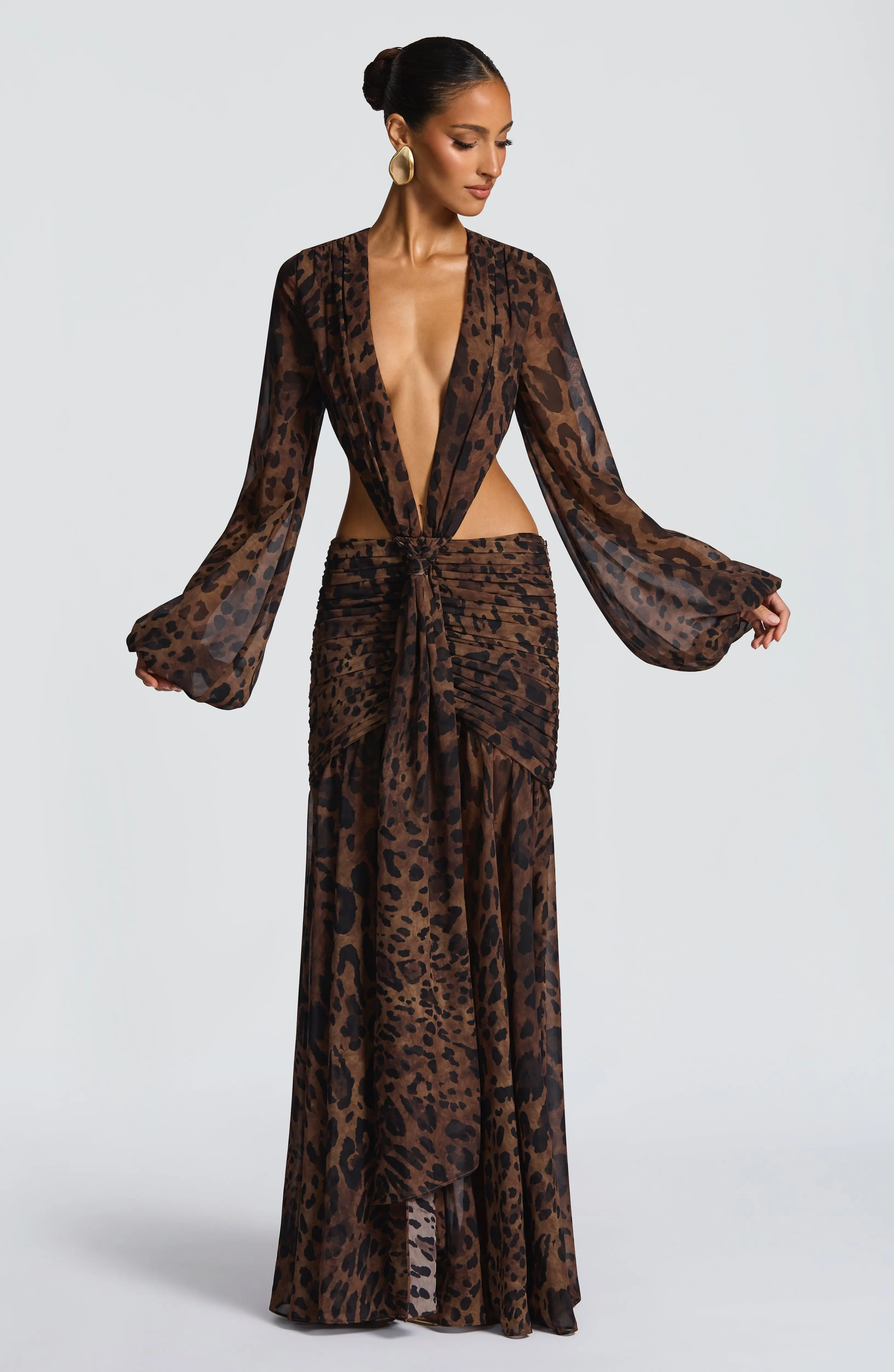 Andrina Maxi Dress - Leopard Print - Image 6