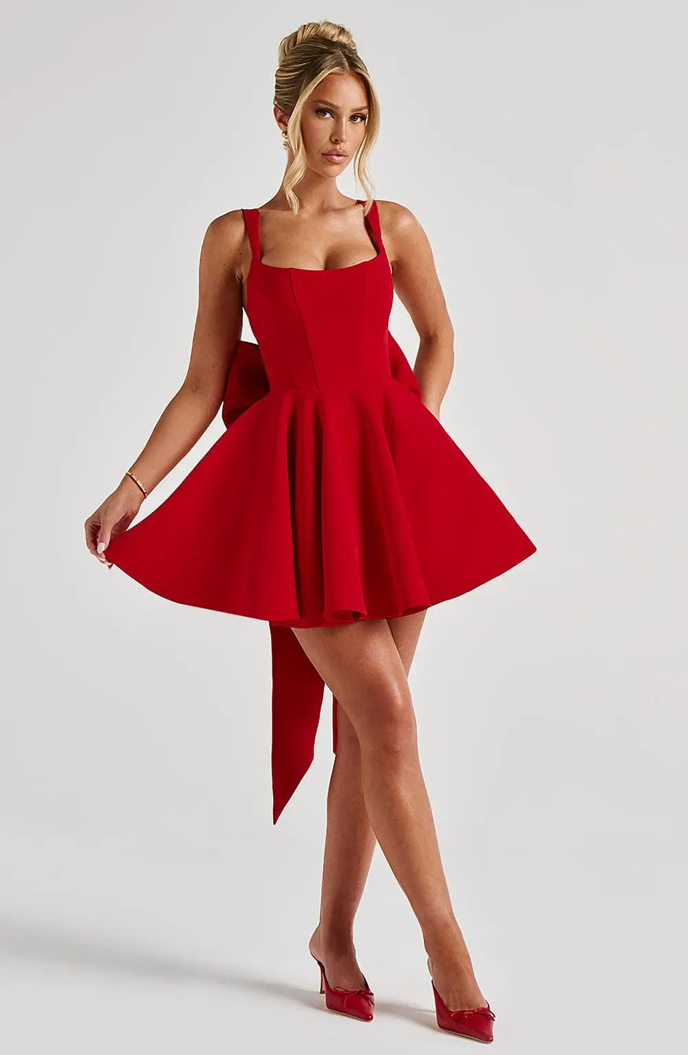 Rue Mini Dress - Red - Image 9