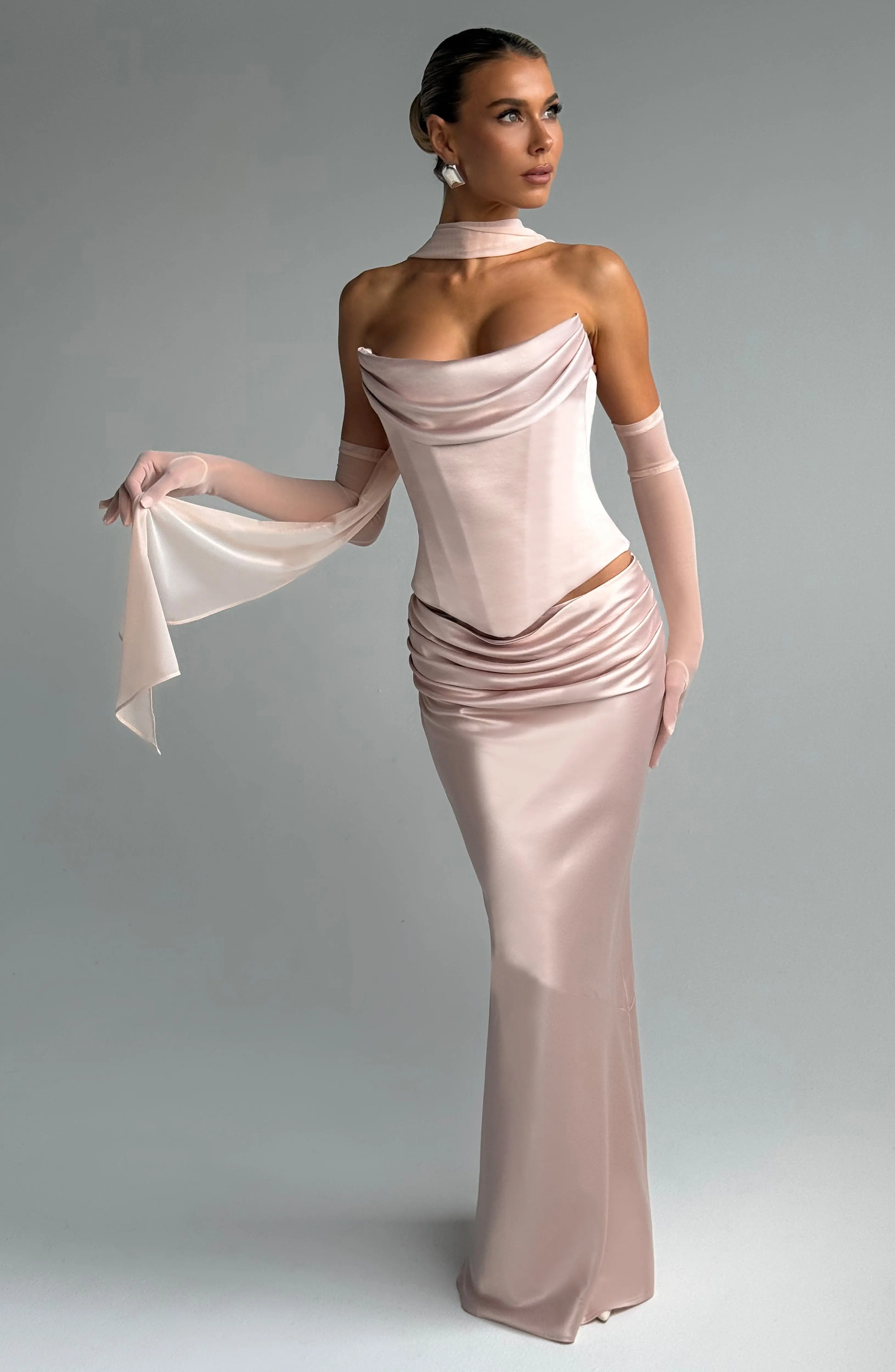 Bernadette Maxi Skirt - Soft Peach - Image 6
