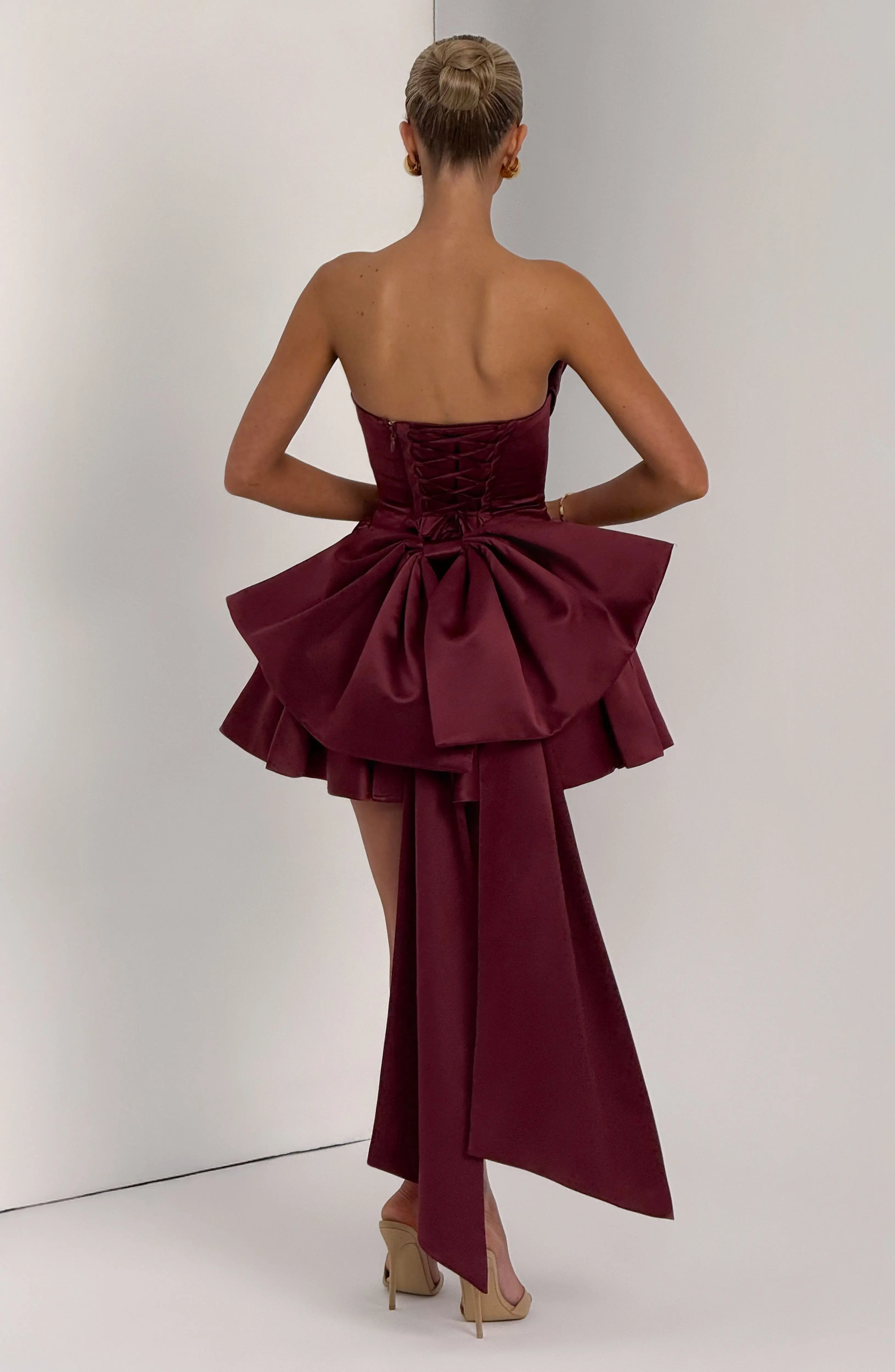 Trinity Mini Dress - Cherry Lacquer - Image 12