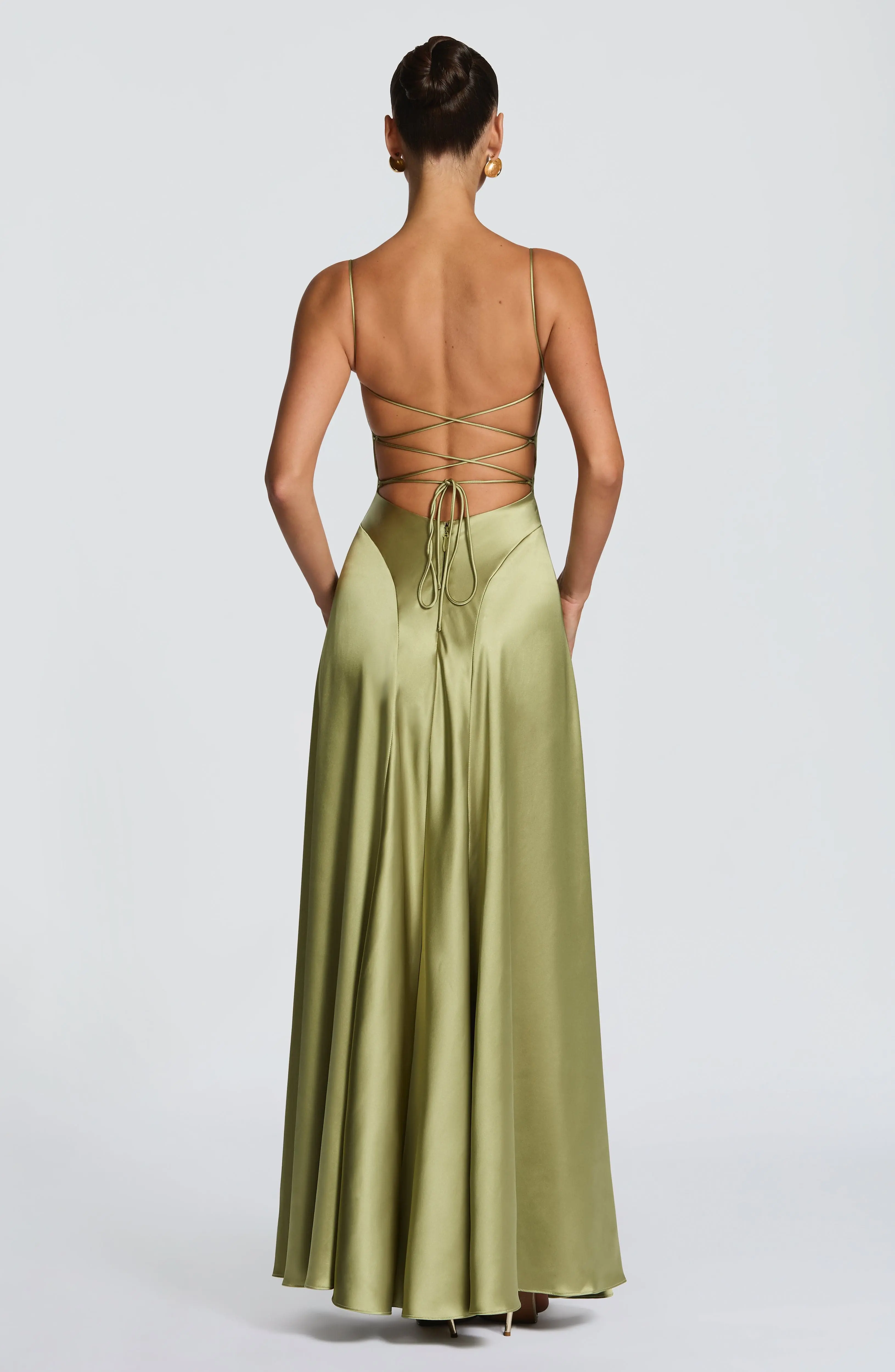 Adelina Maxi Dress - Light Olive - Image 2