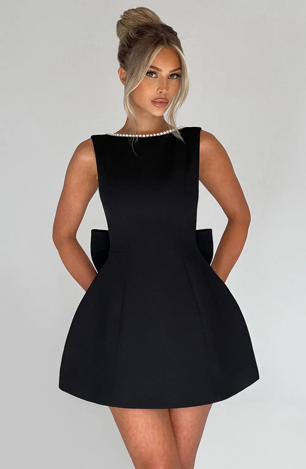 Carrie Mini Dress - Black - Image 2