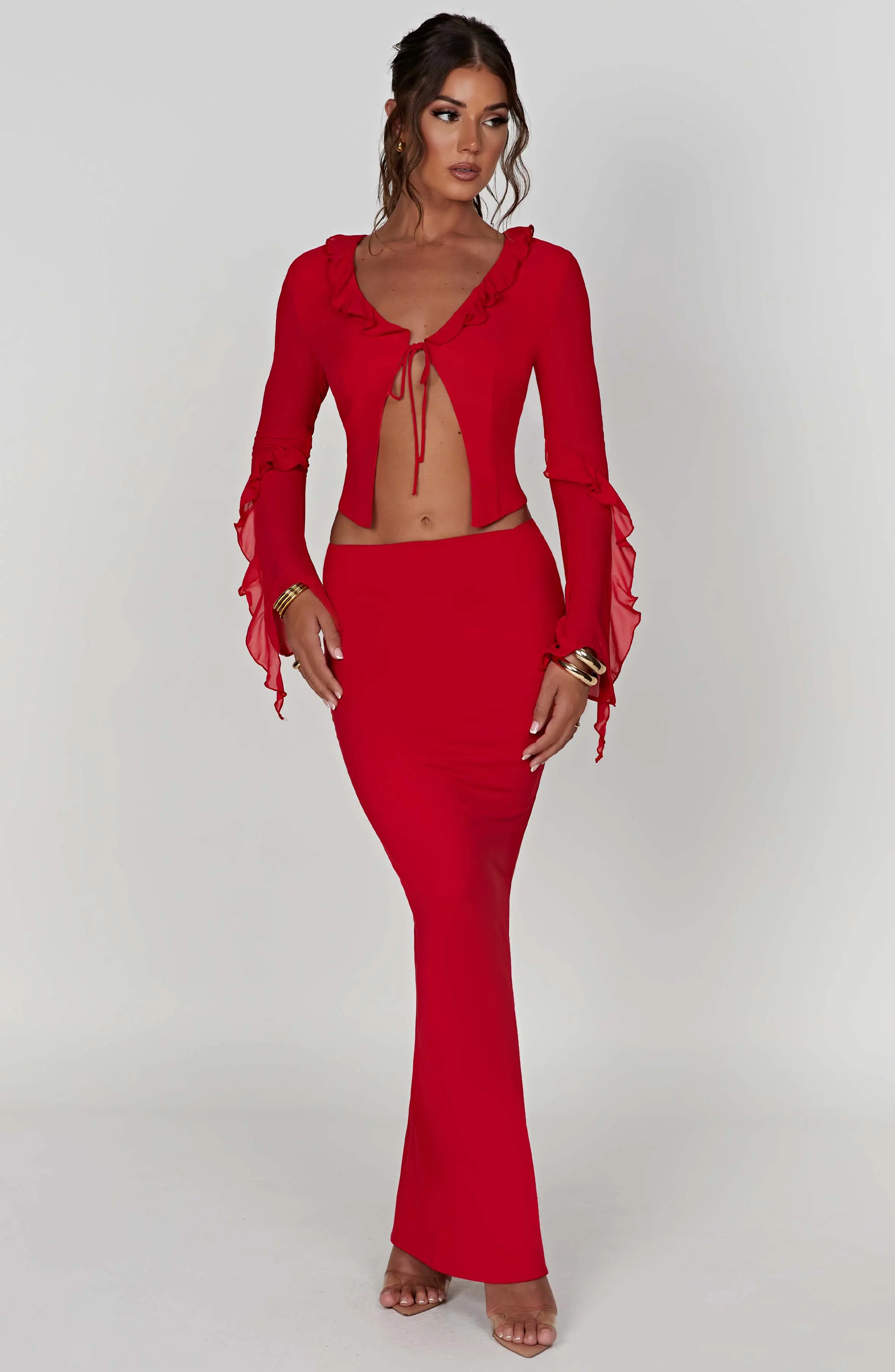 Astrid Maxi Skirt - Red - Image 6
