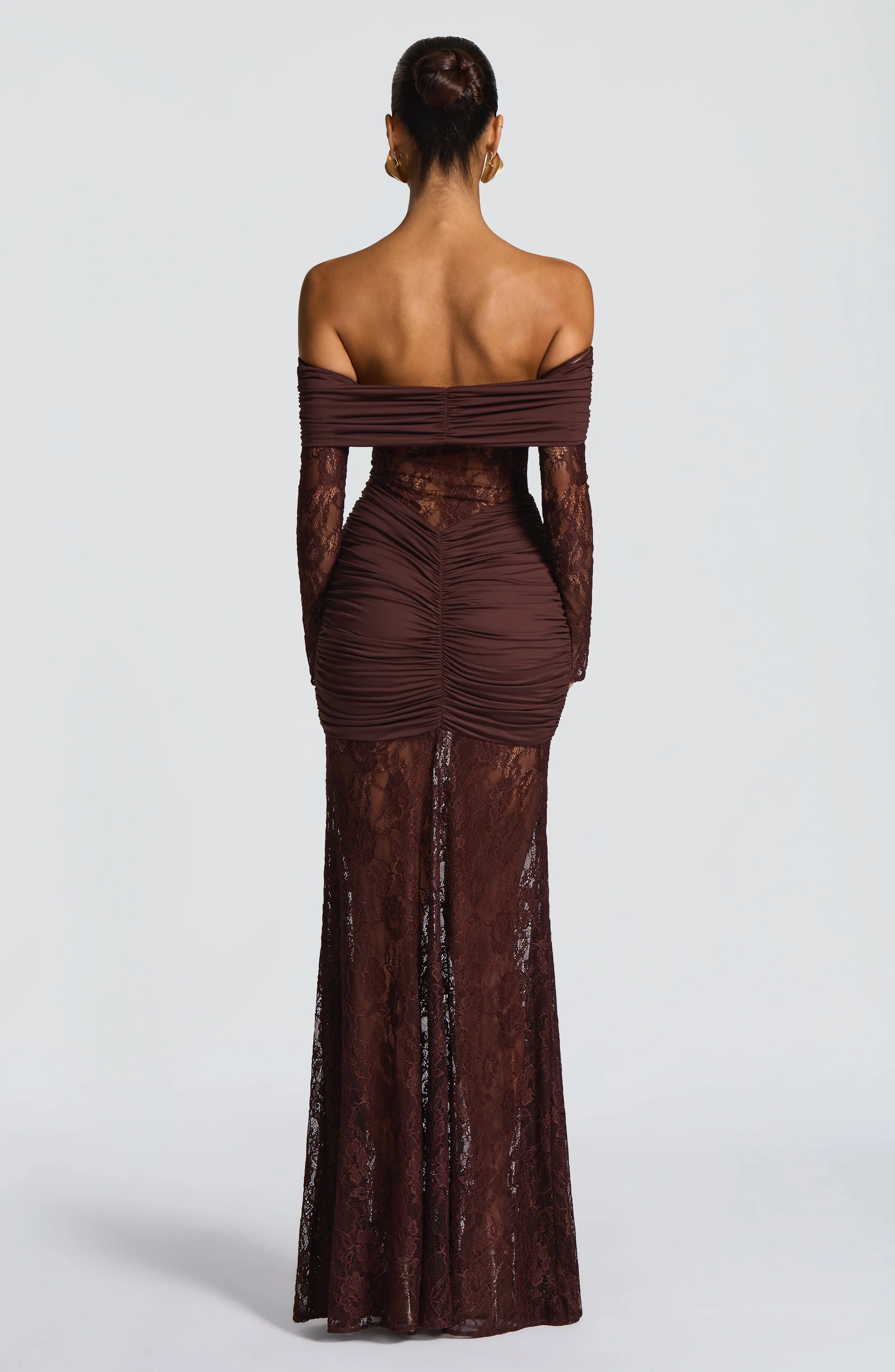 Sauline Maxi Dress - Plum Brown - Image 2