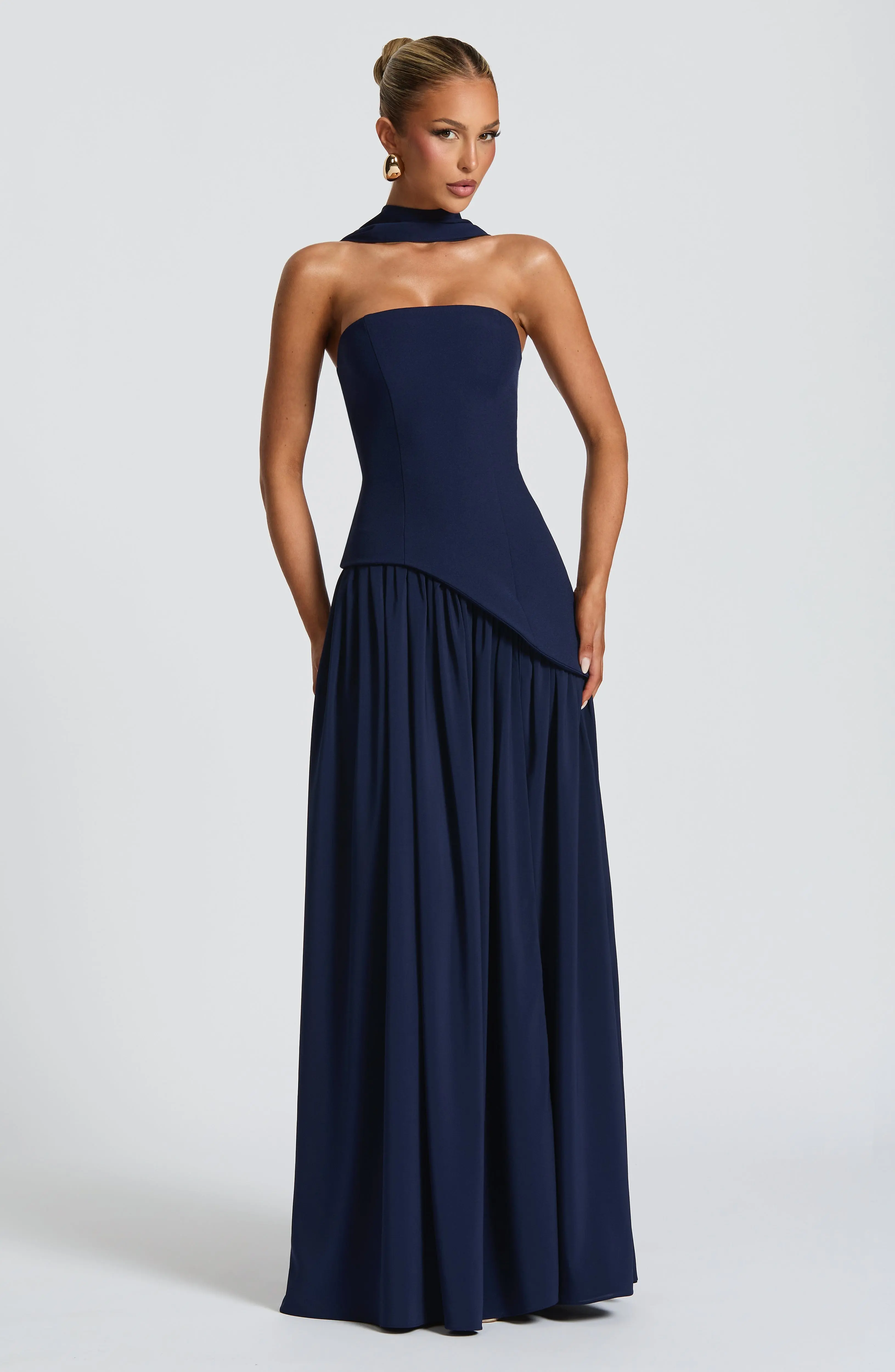Maliyah Maxi Dress - Navy - Image 4