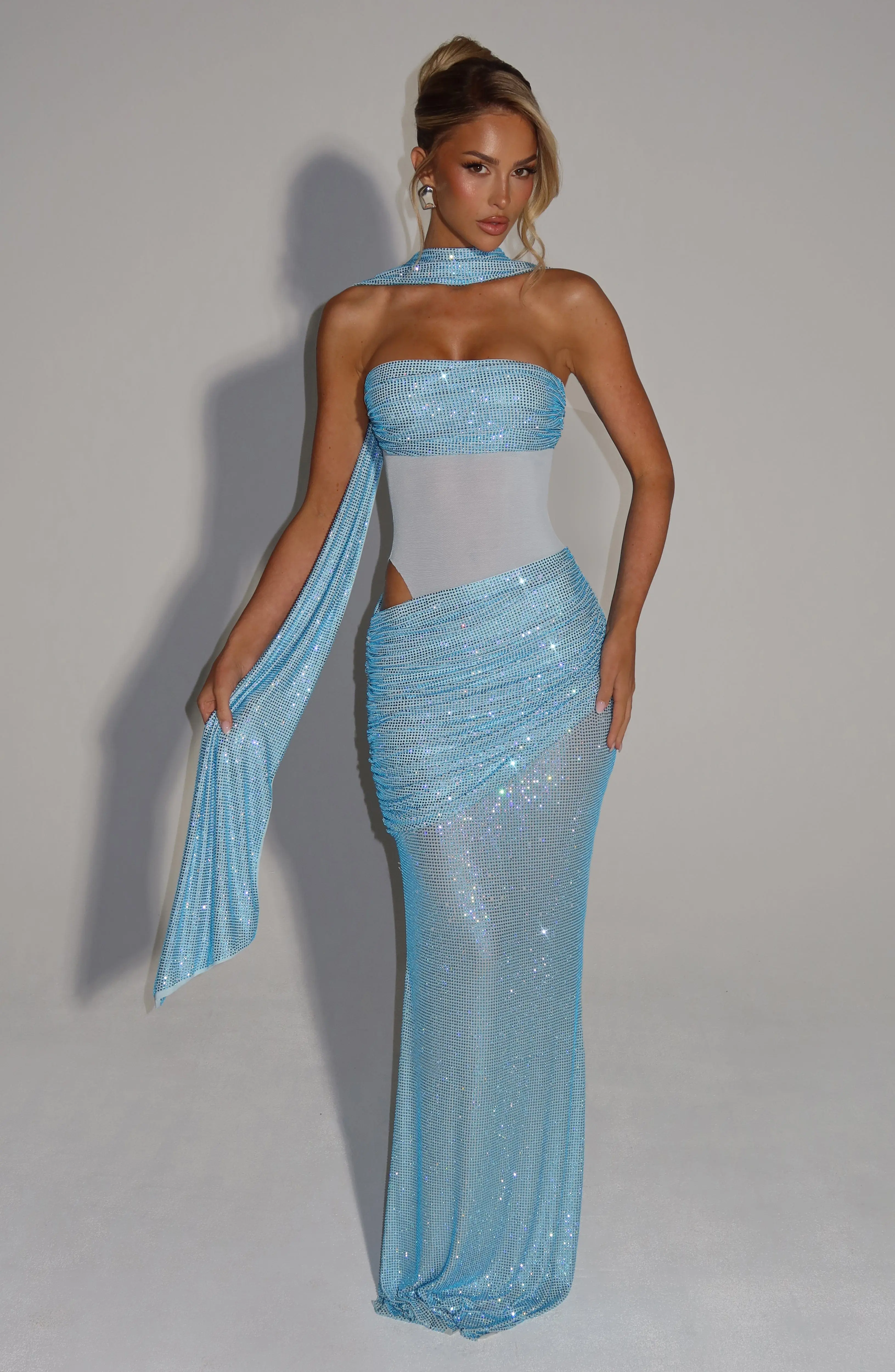 Tavia Scarf - Aqua - Image 3