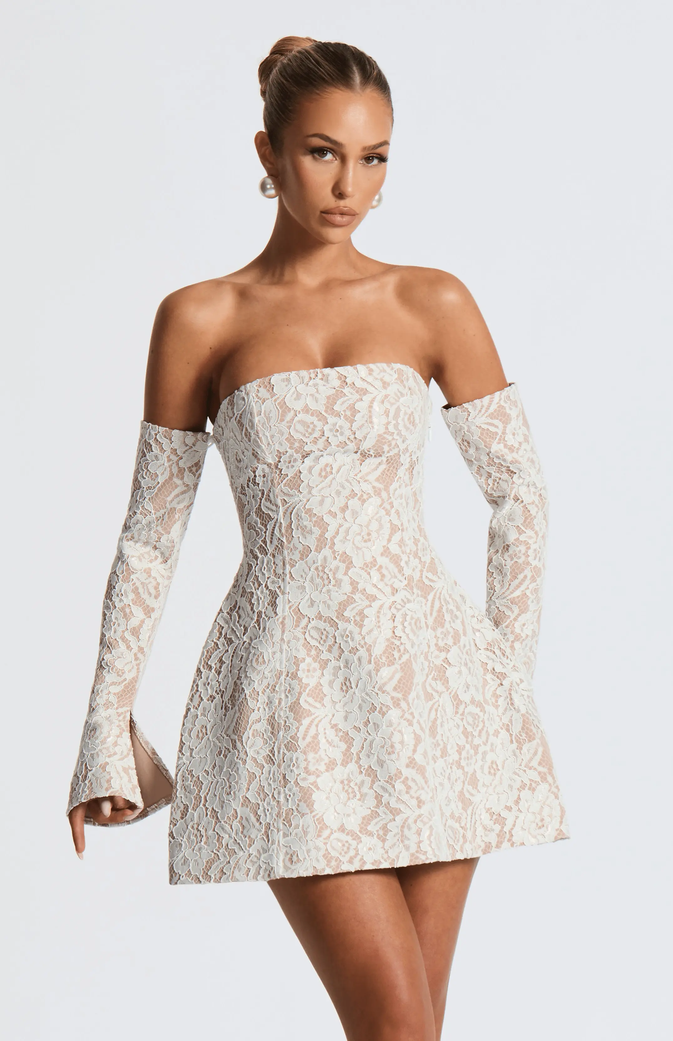 Salone Mini Dress - Ivory - Image 5