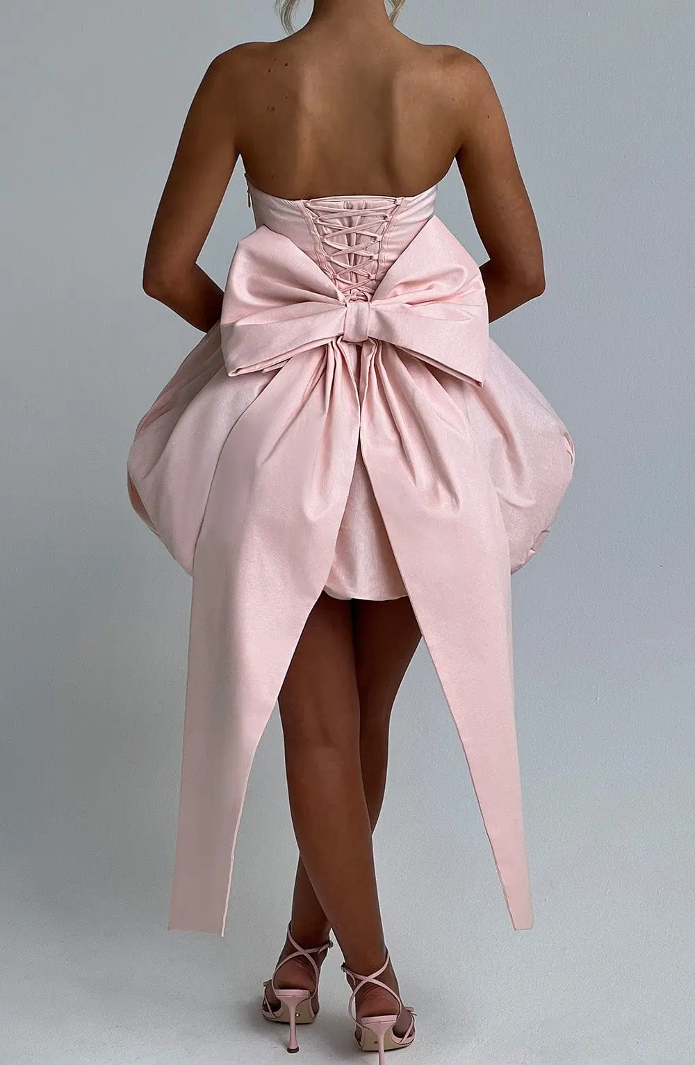 Lotus Mini Dress - Blush - Image 3