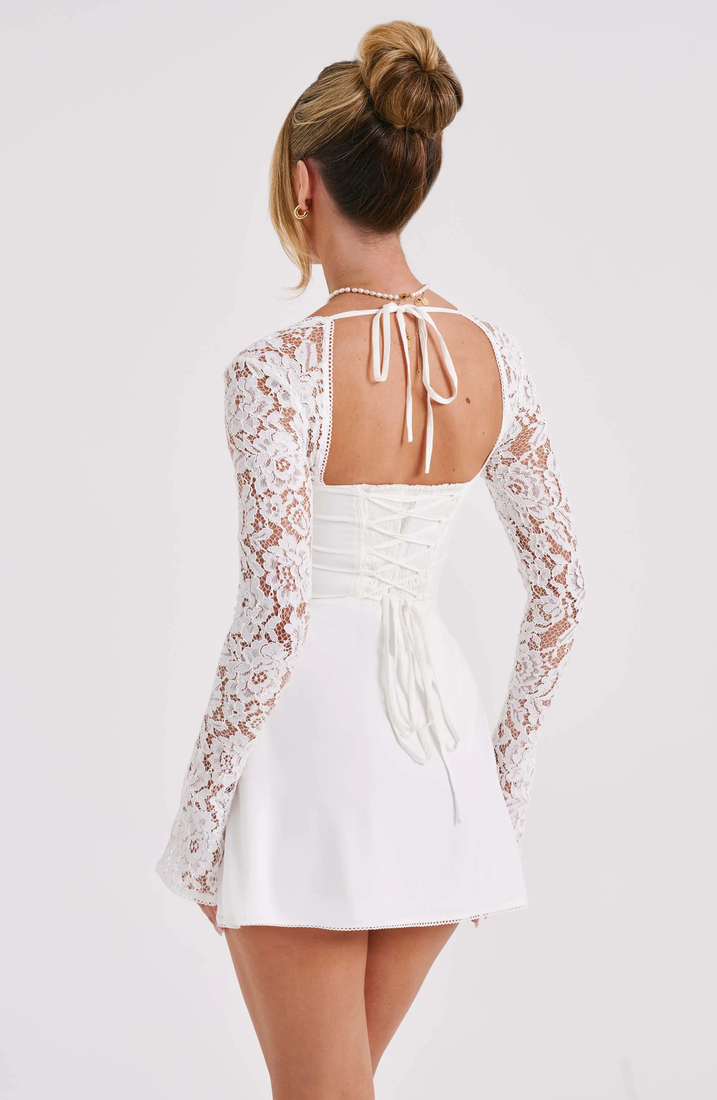 Jacinta Mini Dress - Ivory - Image 5