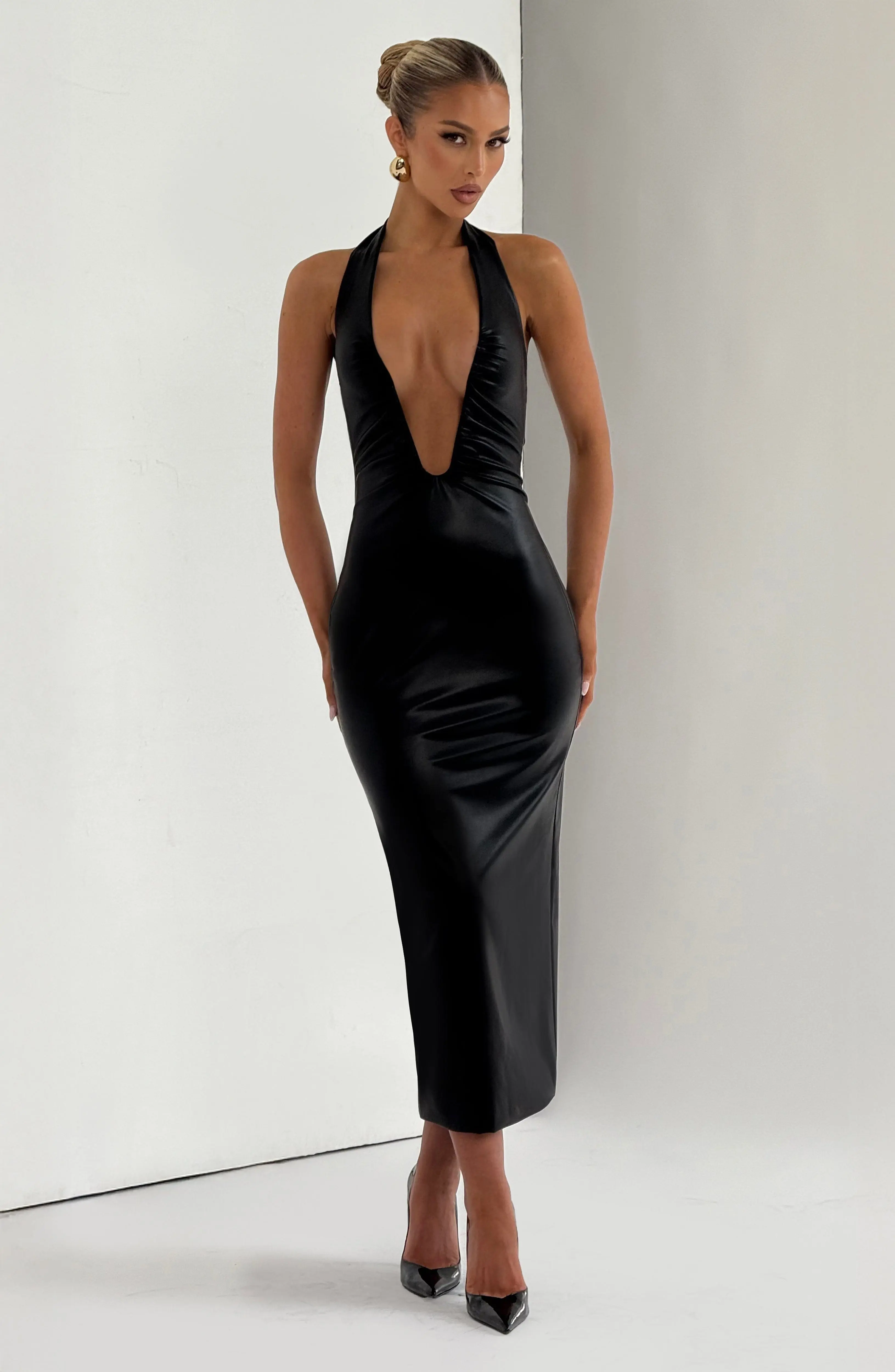 Ainsley Midi Dress - Black - Image 5