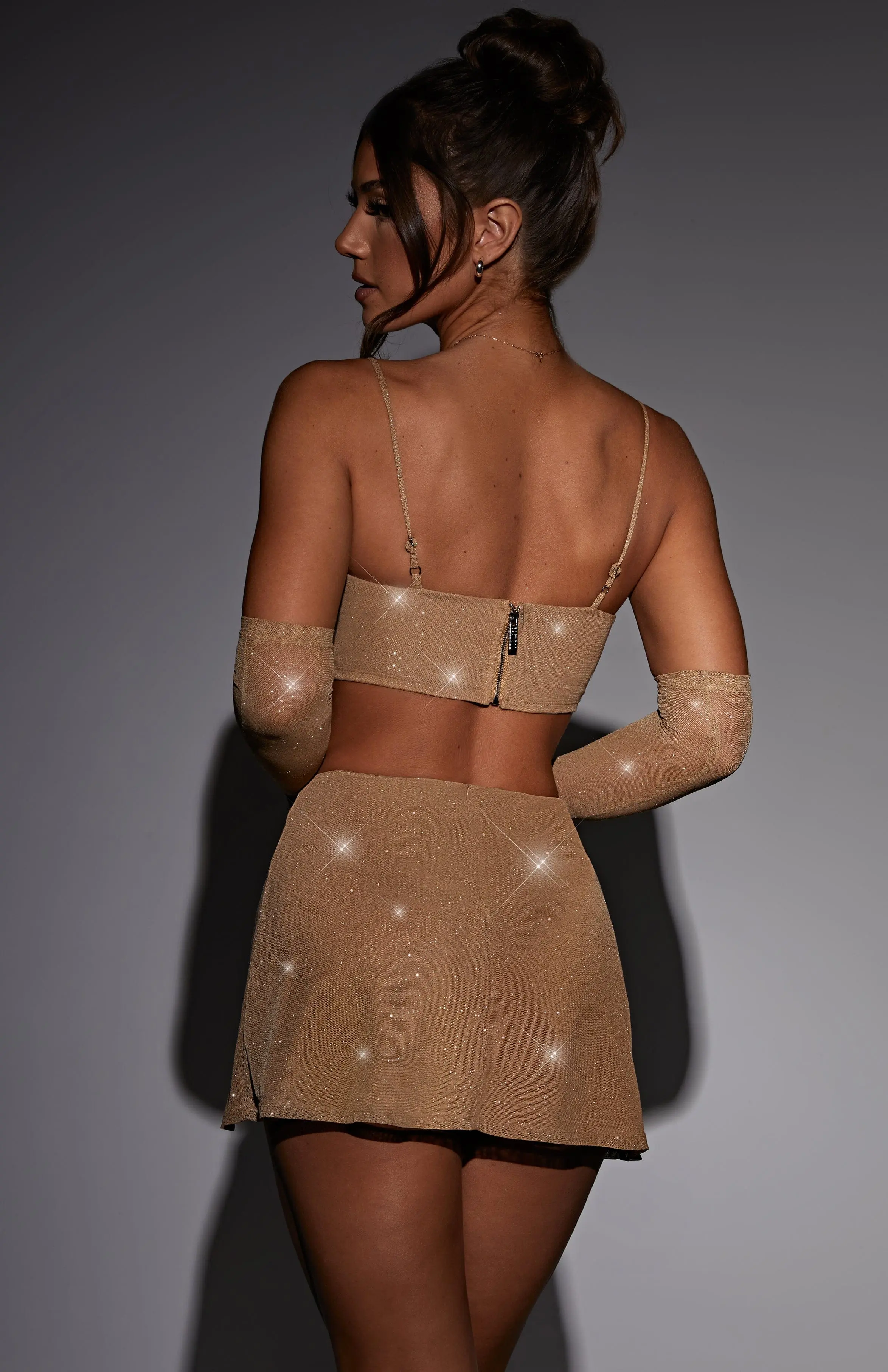 Posie Mini Skirt - Gold Sparkle - Image 2