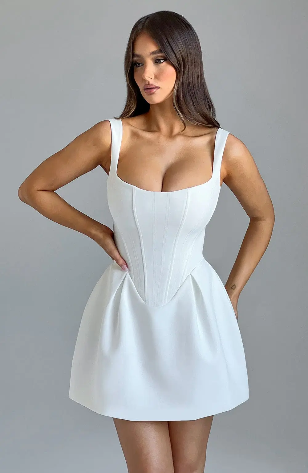 Janiyah Mini Dress - Ivory - Image 8