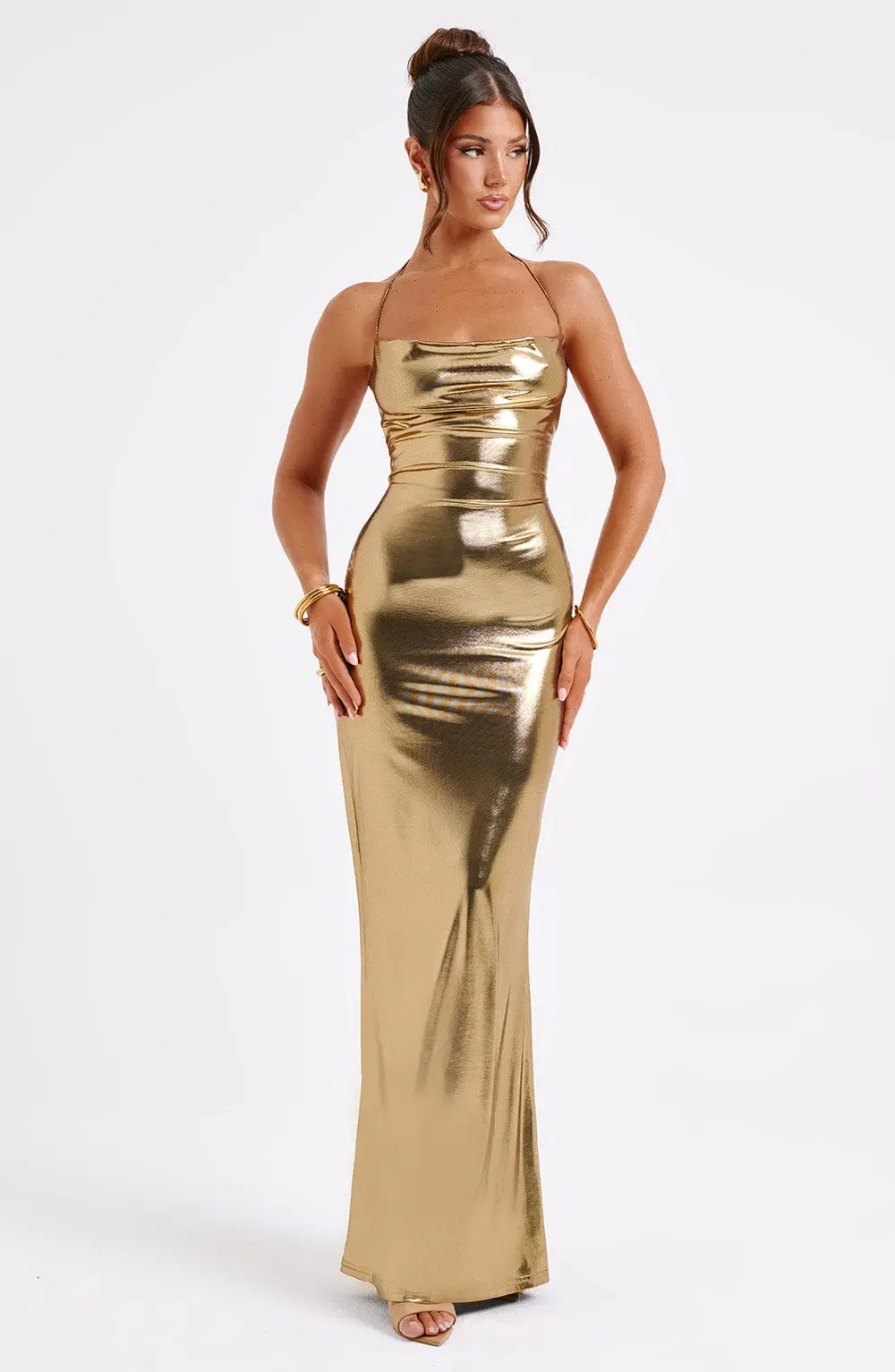 Talisa Maxi Dress - Gold - Image 2