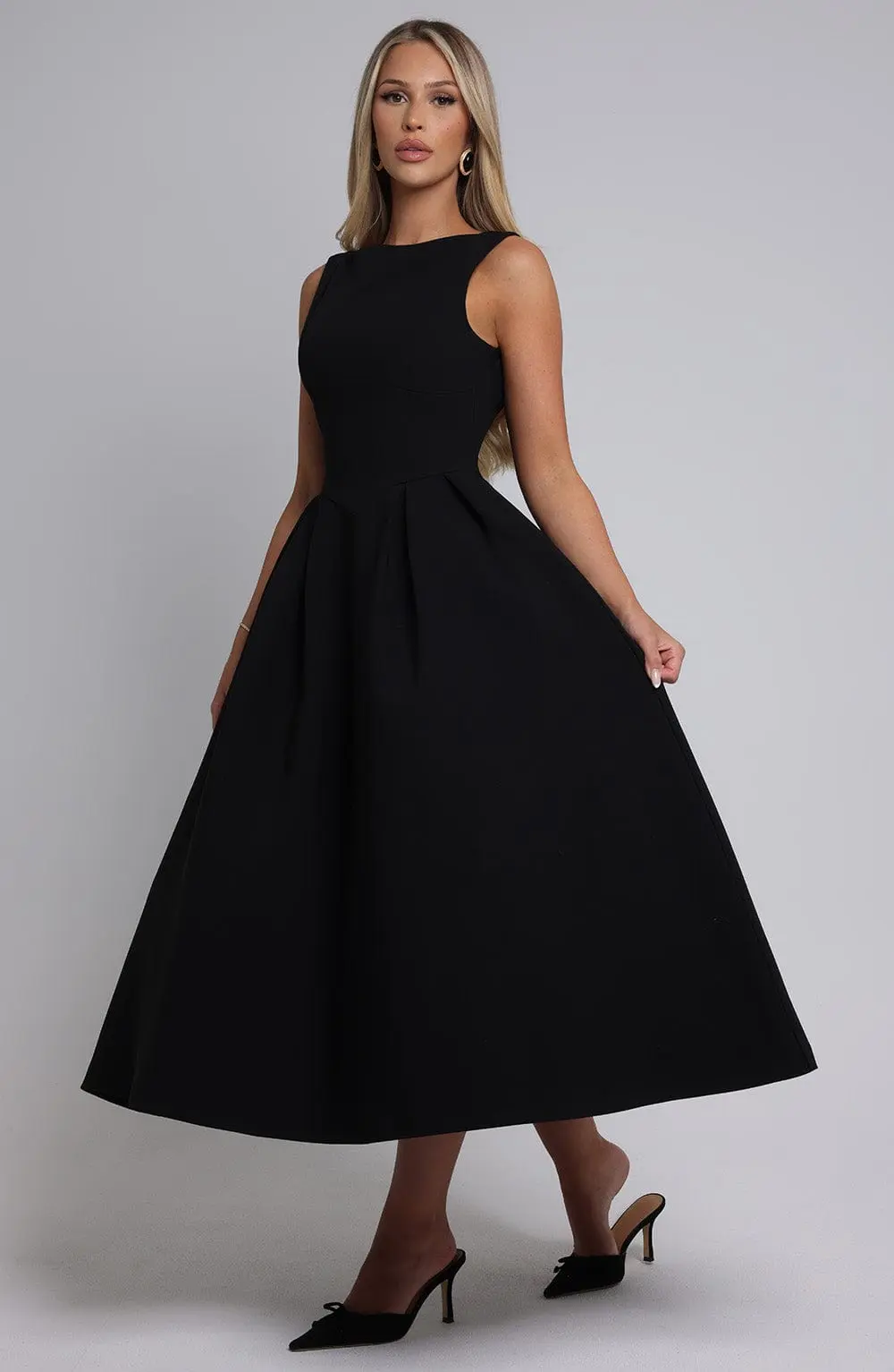 Clarabella Midi Dress - Black - Image 5