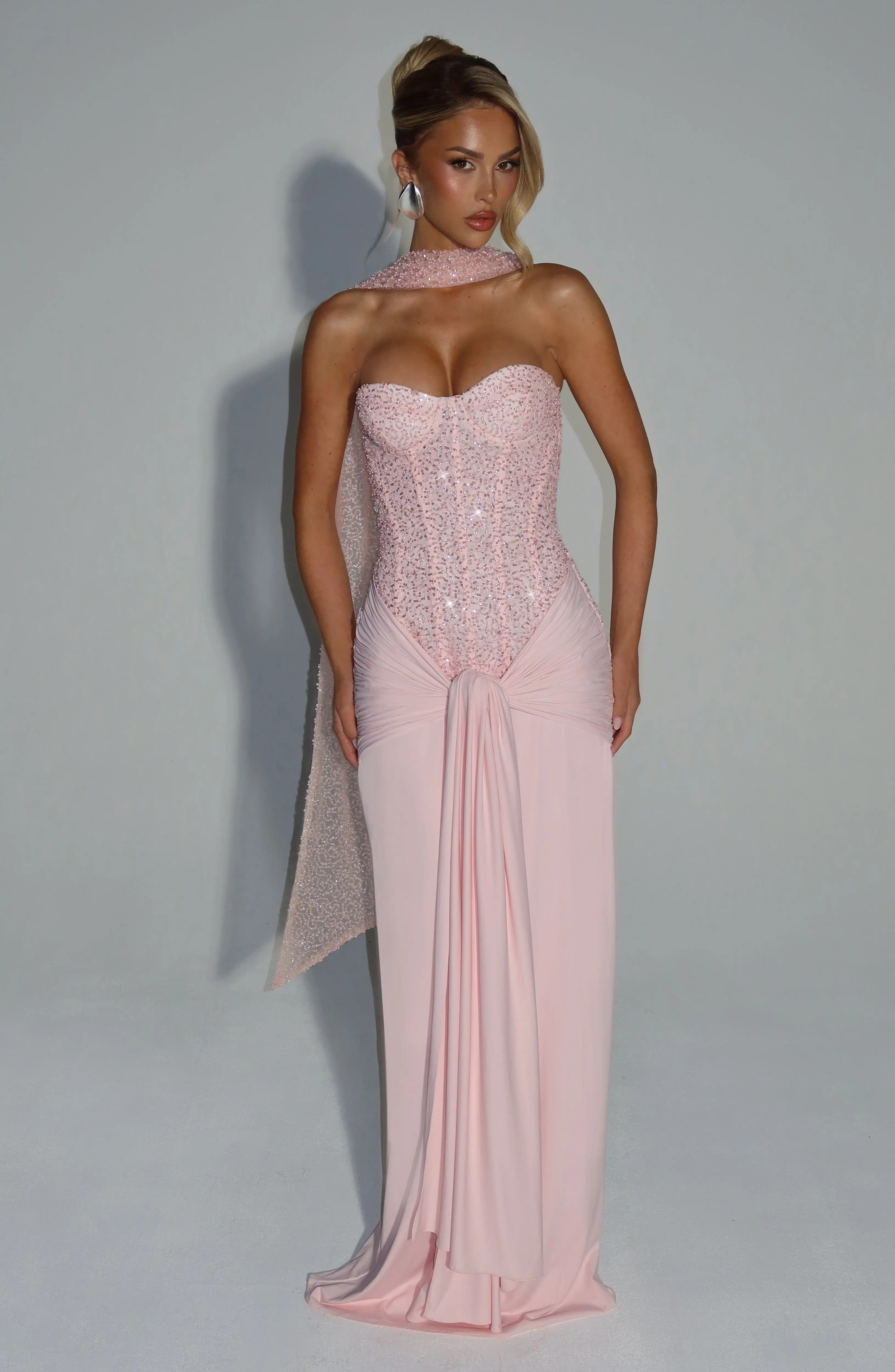 Carina Maxi Dress - Blush - Image 3