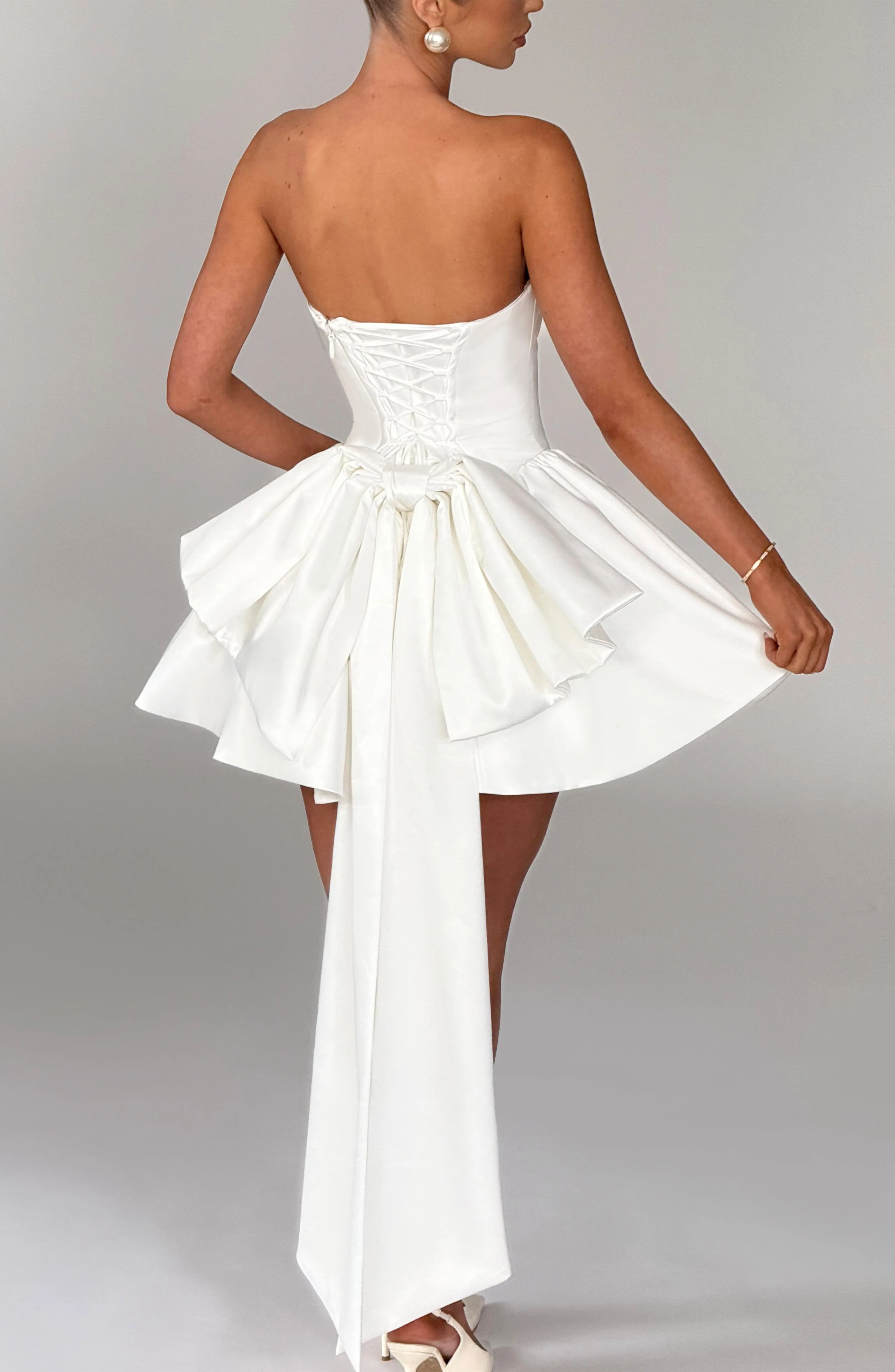 Trinity Mini Dress - Ivory - Image 15